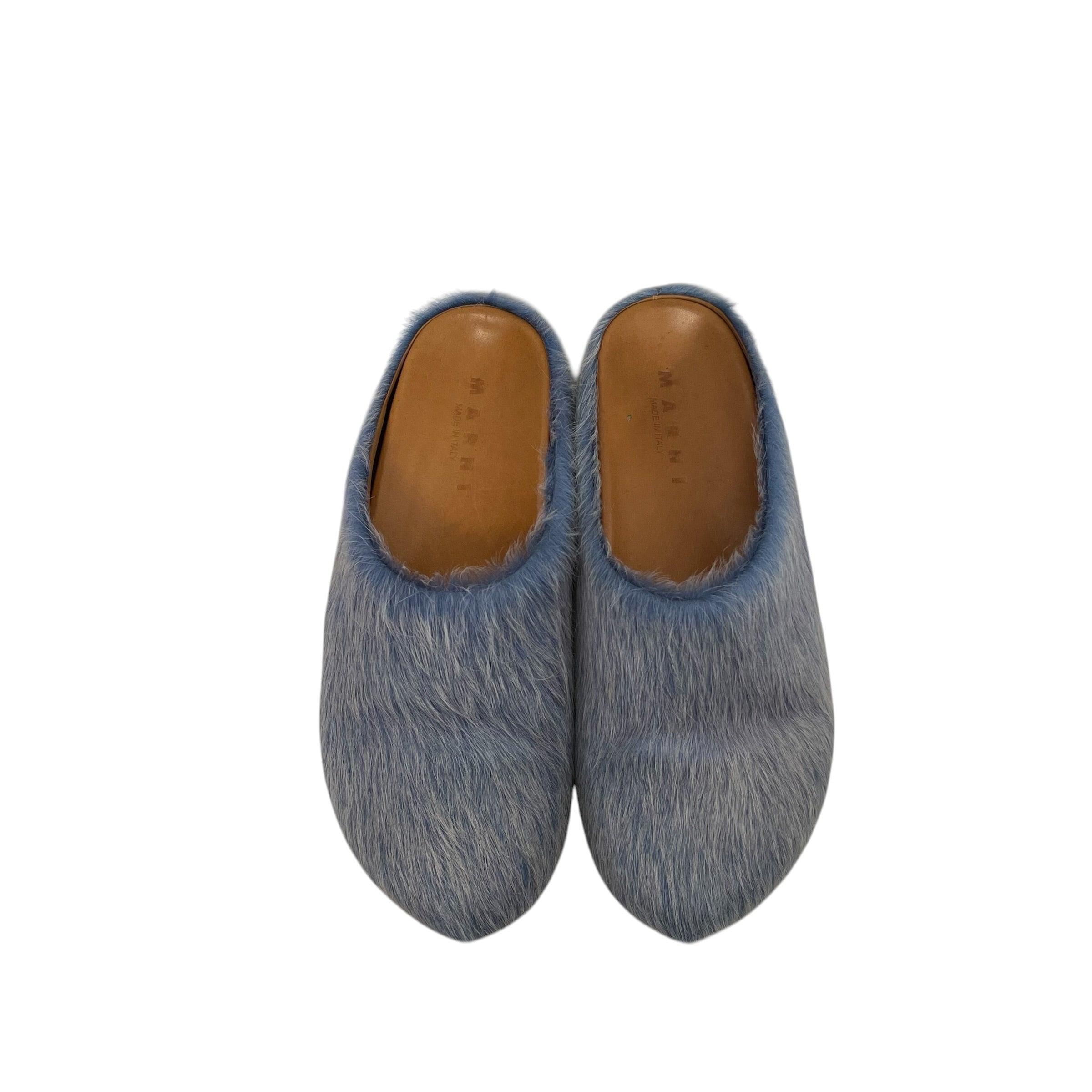 MARNI/Shoes/EU 44/Fake Fur/BLU/clogs view 5