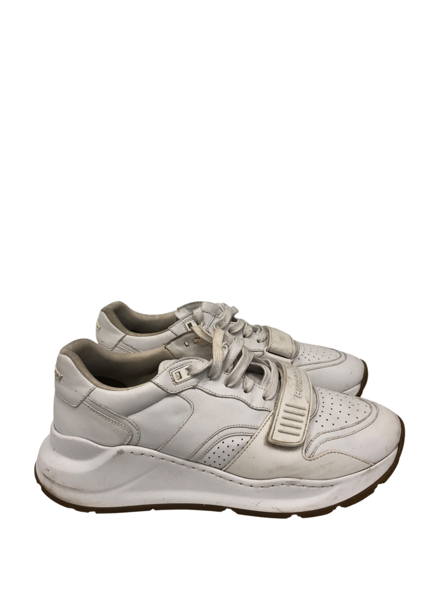 BURBERRY/Low-Sneakers/EU 45/Leather/WHT/Ramsey w/ Gum Sole view 3
