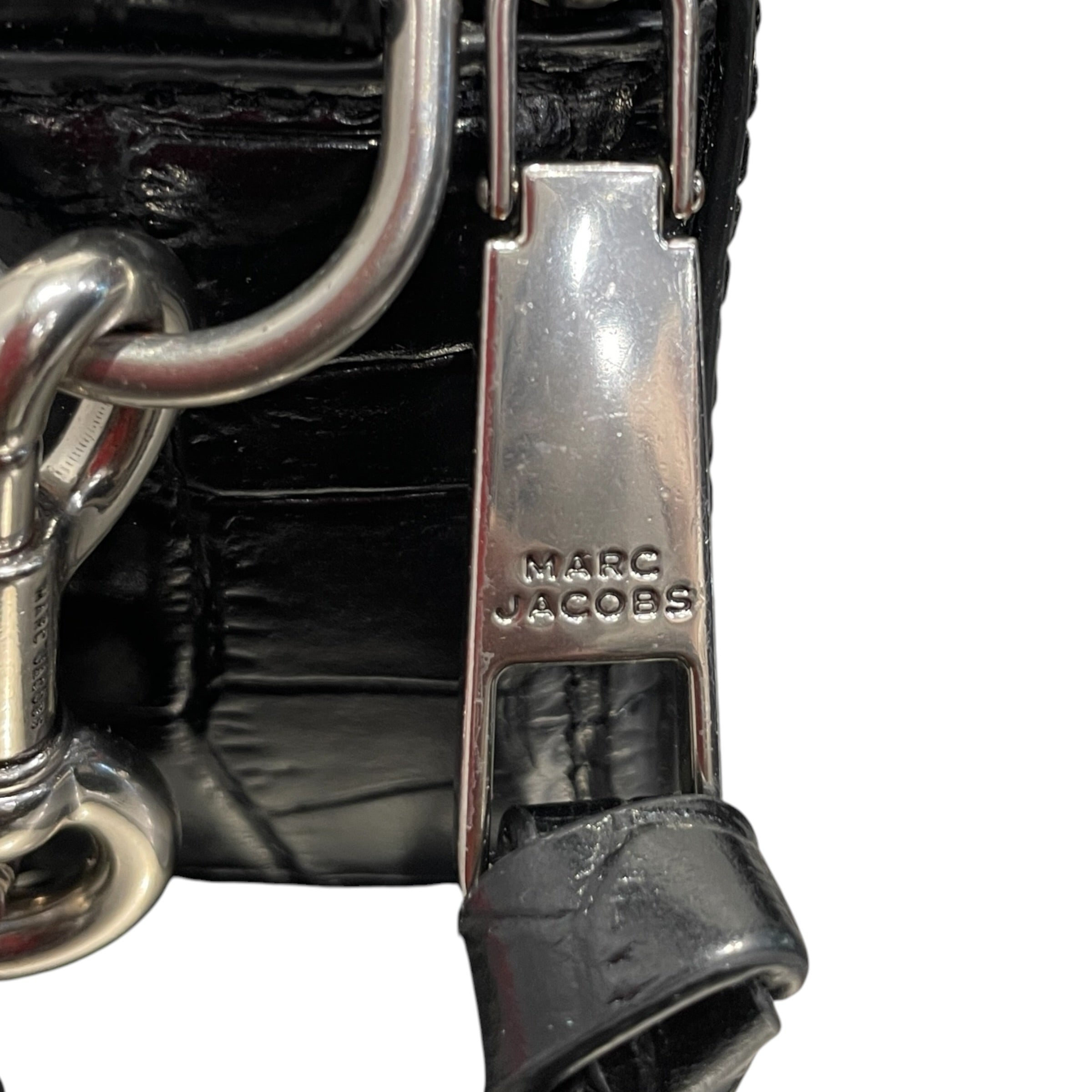 MARC JACOBS/Cross Body Bag/Leather/BLK/CHAIN LOGO/CROC view 11