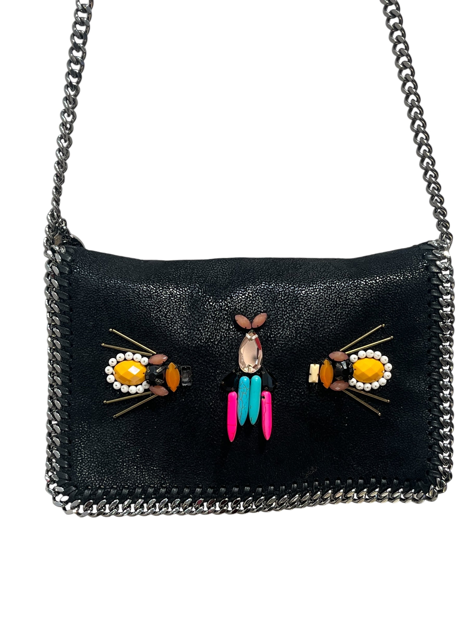 STELLAMcCARTNEY/Clutch Bag/Faux Leather/BLK/gem bugs view 4
