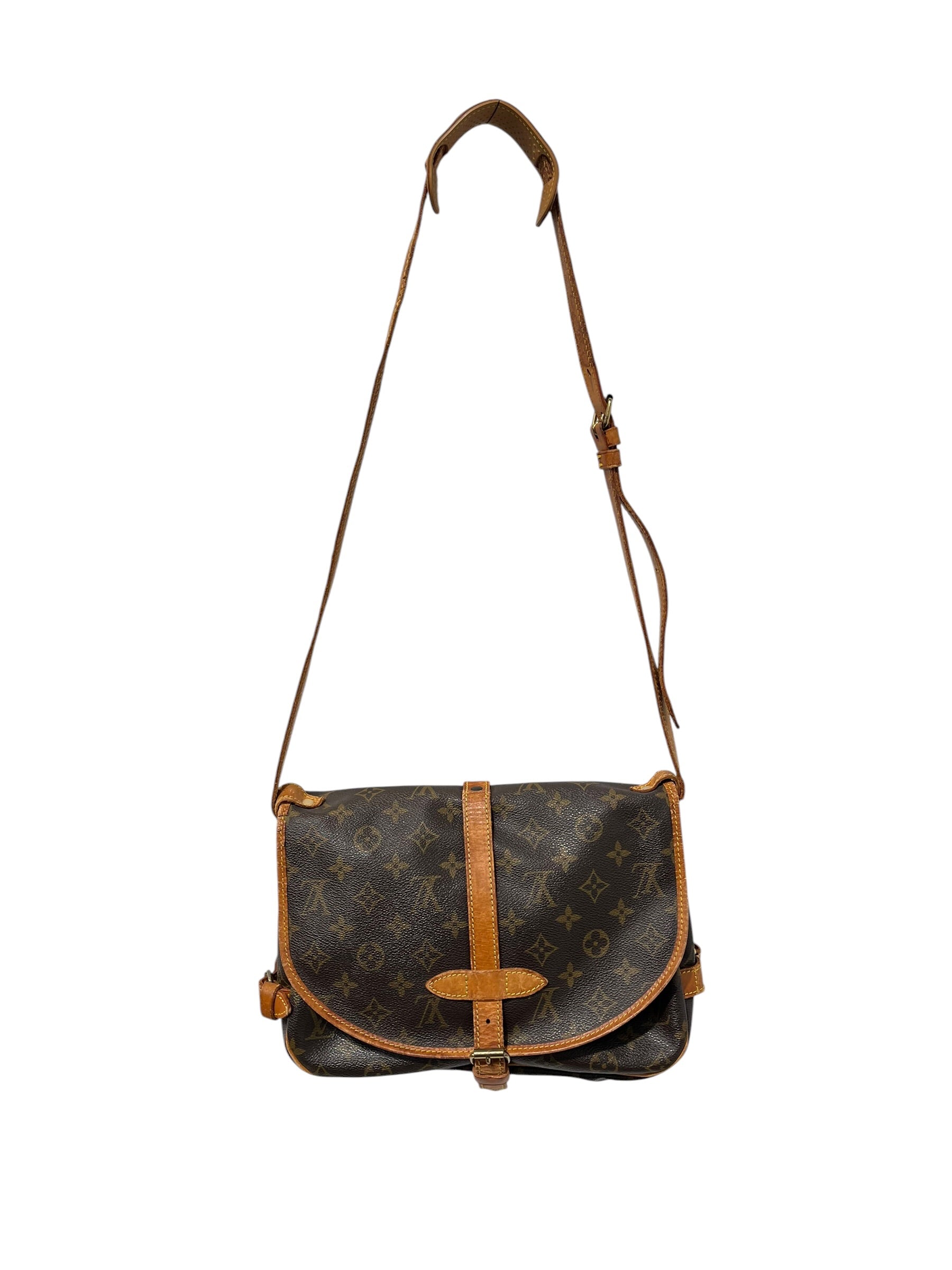 LOUIS VUITTON/Cross Body Bag/Brown/Leather/SAUMUR 30_MONOGRAM CANVAS/M42256 view 1