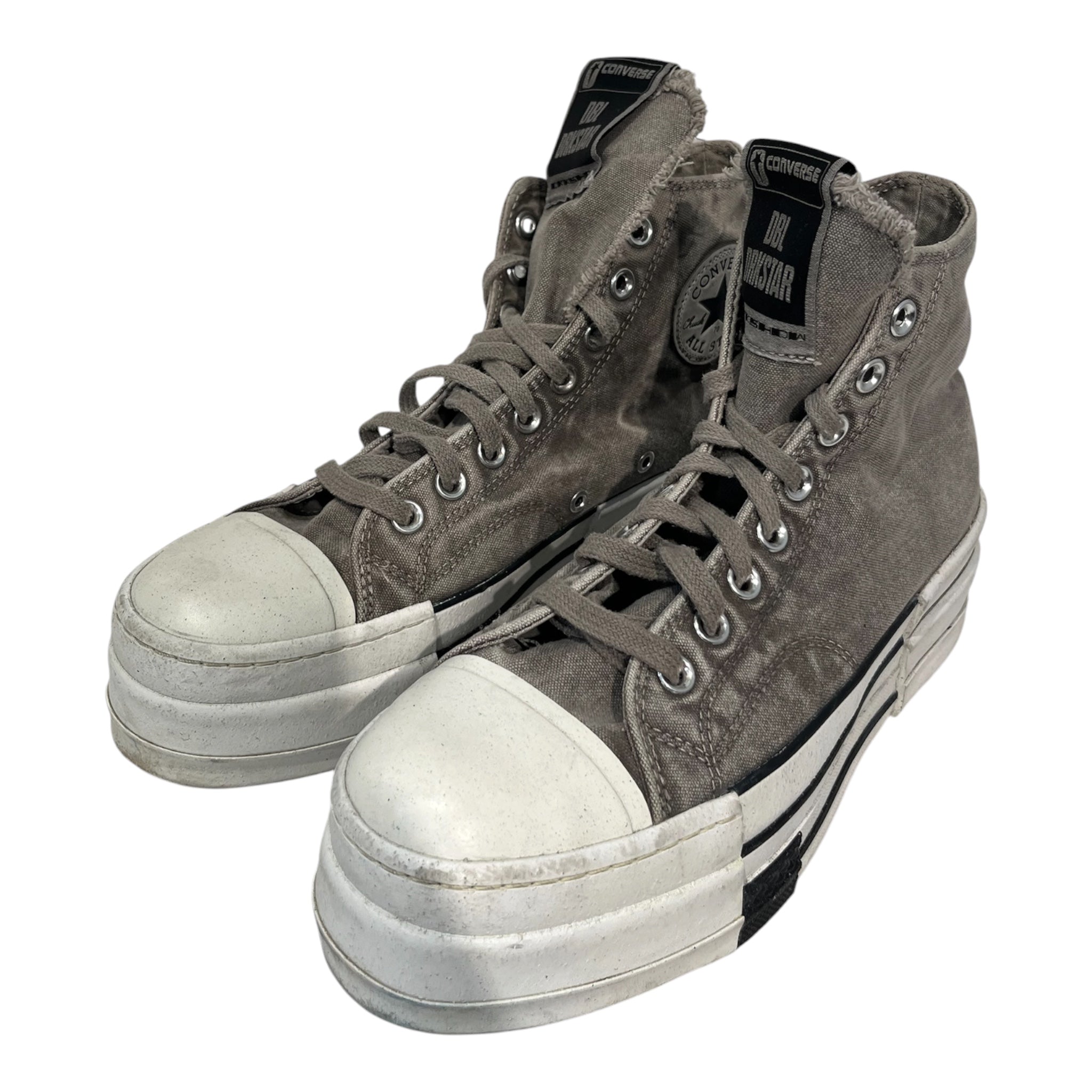 RICK OWENS DRKSHDW/CONVERSE/Hi-Sneakers/US 8.5/Cotton/GRY/dbl drkstar view 1