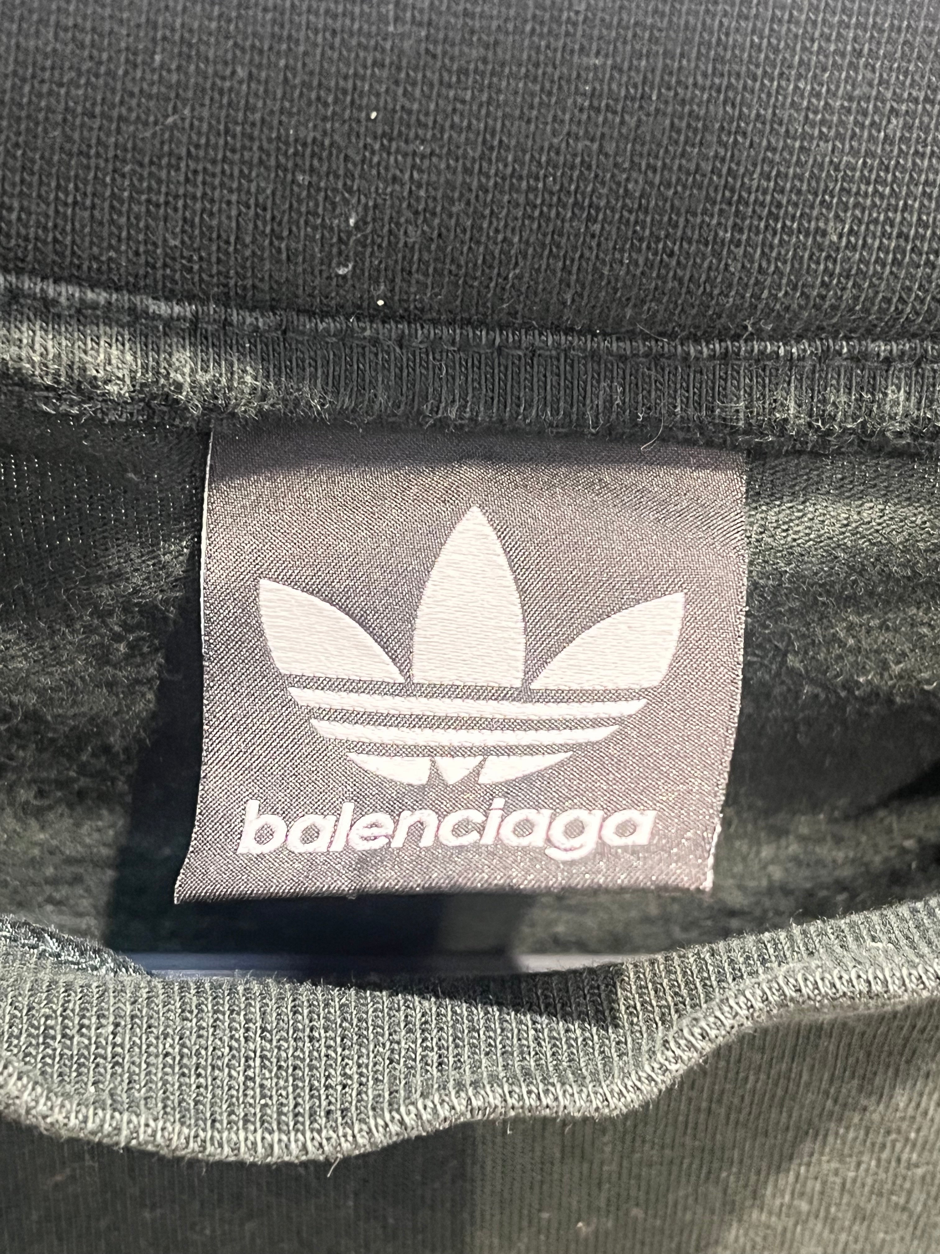 BALENCIAGA/adidas/T-Shirt/L/Cotton/BLK/ADIDAS ON CHEST view 3