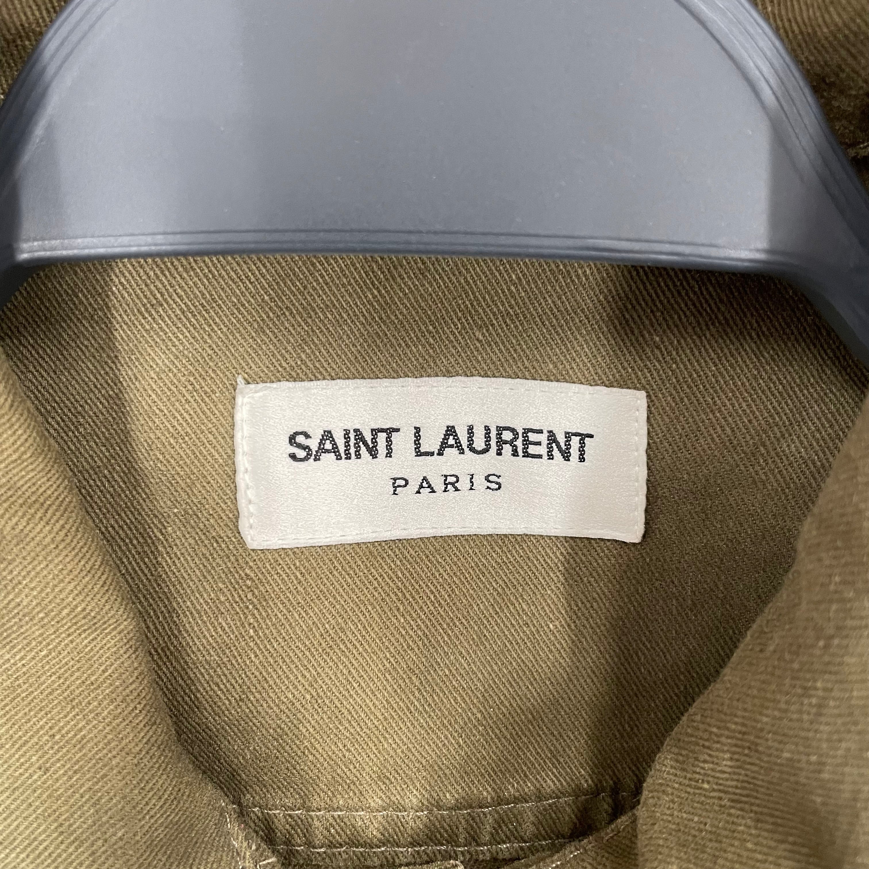 SAINT LAURENT/LS Shirt/42/Cotton/GRN/Military/Graphic/ view 3