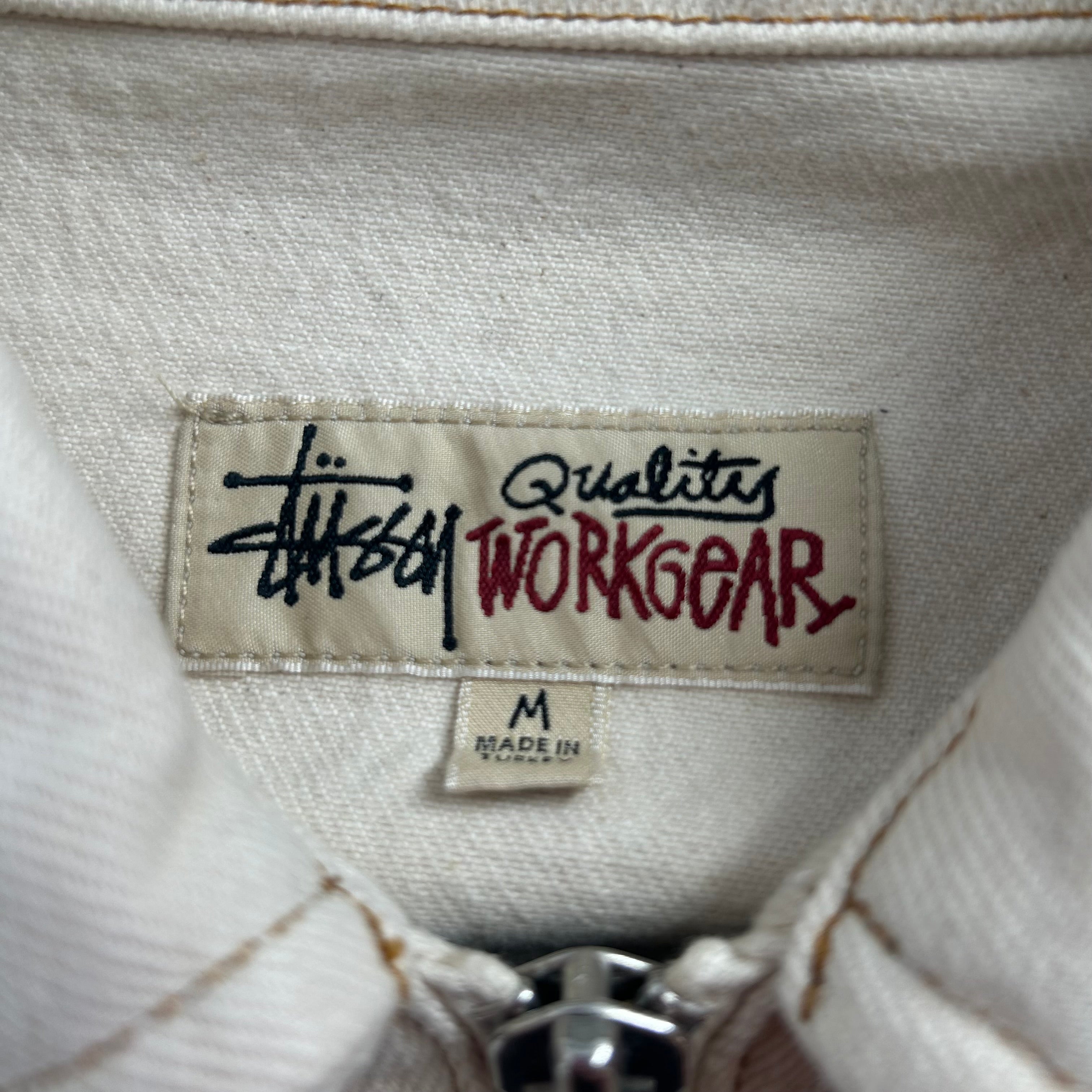 STUSSY/Jacket/M/CRM/WORKGEAER YLW STCHING view 3