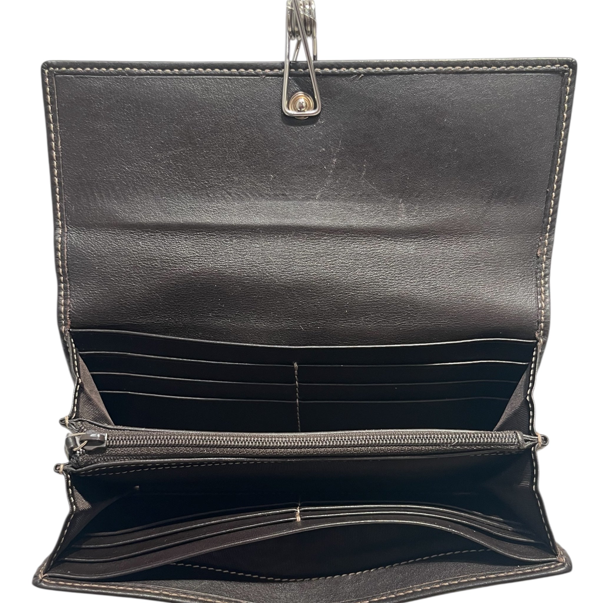 GUCCI/Bifold Wallet/Monogram/Cotton/KHK/Heart Wallt view 3