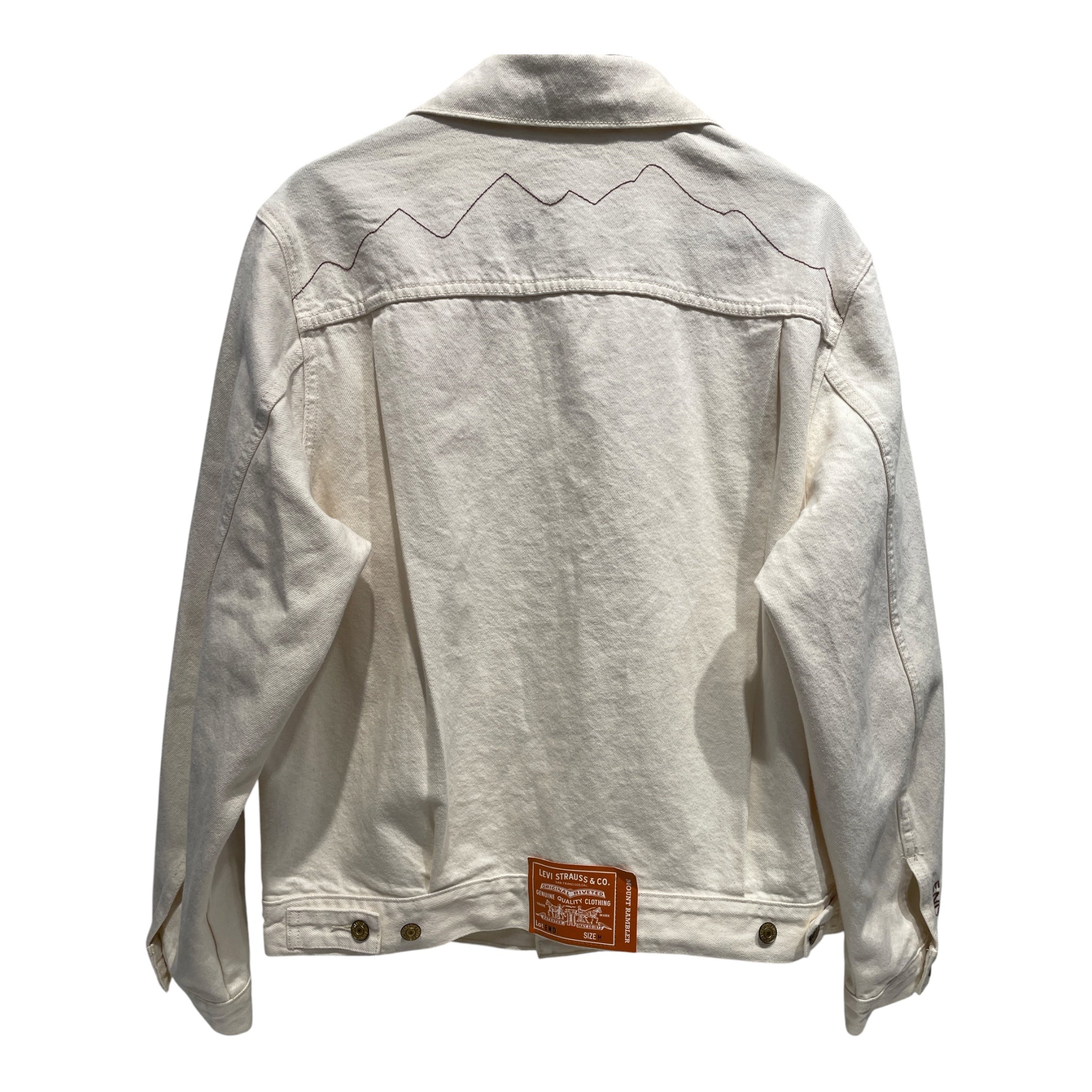 Levi's/Denim Jkt/M/Cotton/WHT/ORANGE LETTER LEVI view 3