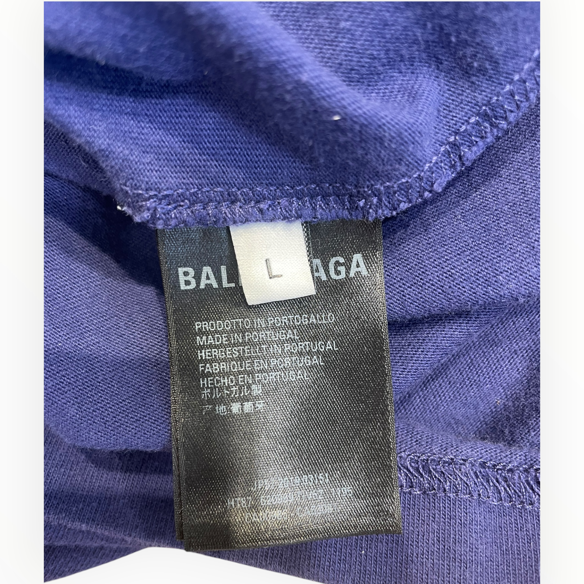BALENCIAGA/T-Shirt/LL/Cotton/BLU/LOGO CAMPAIGN TEE view 4