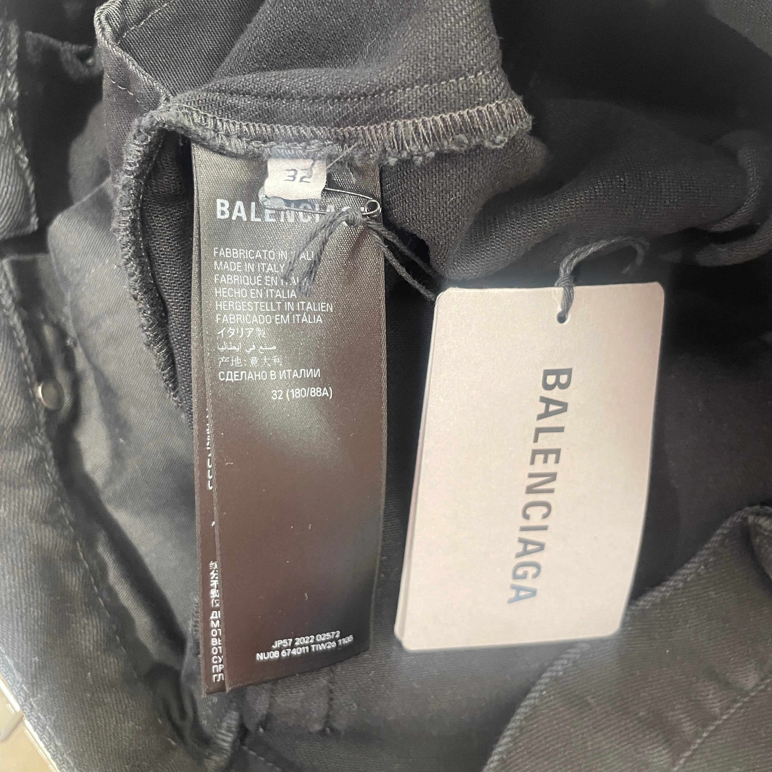 BALENCIAGA/Skinny Pants/32/Denim/BLK/ view 4