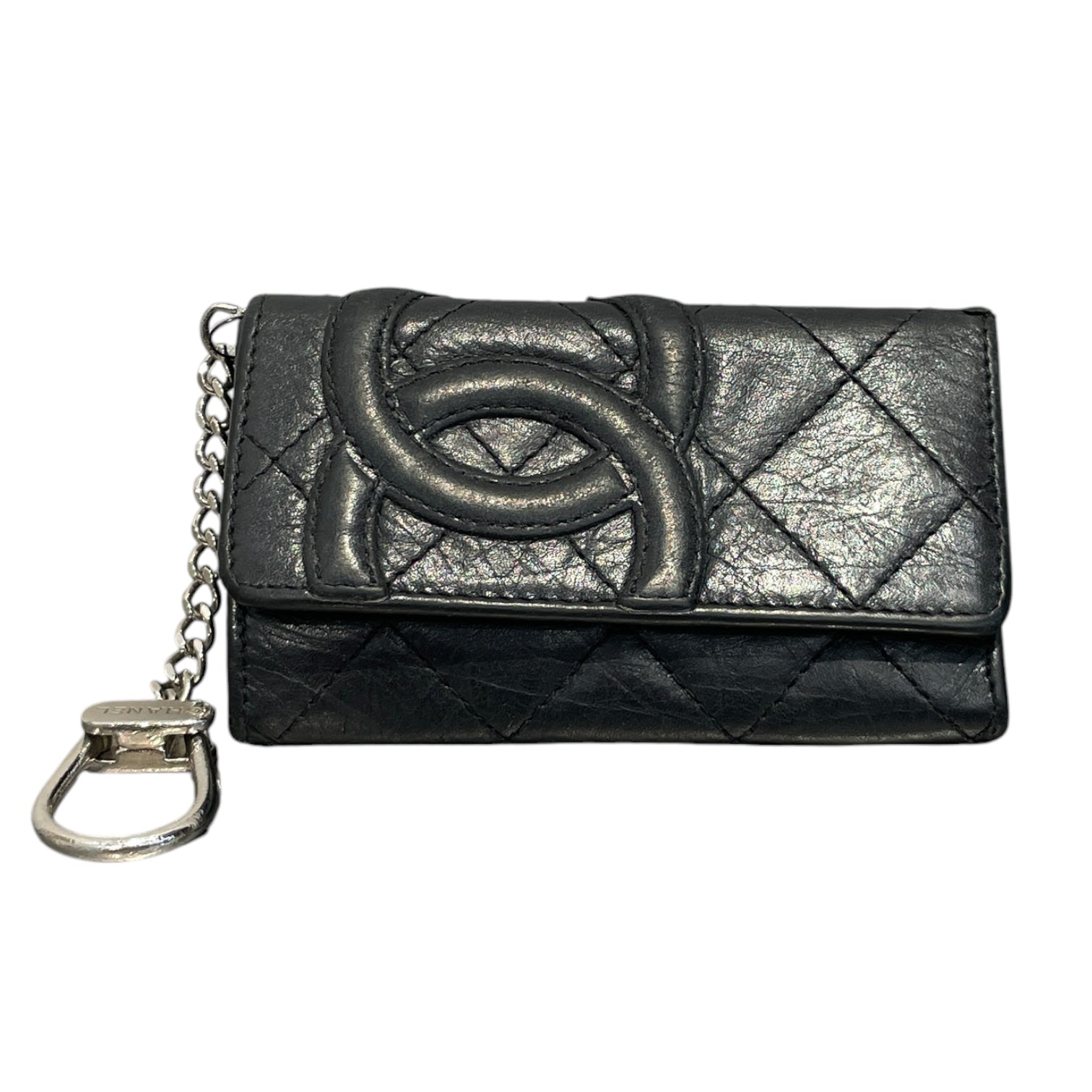 CHANEL/Coin Wallet/Leather/BLK/L's/chanel lambskin coin purse view 1