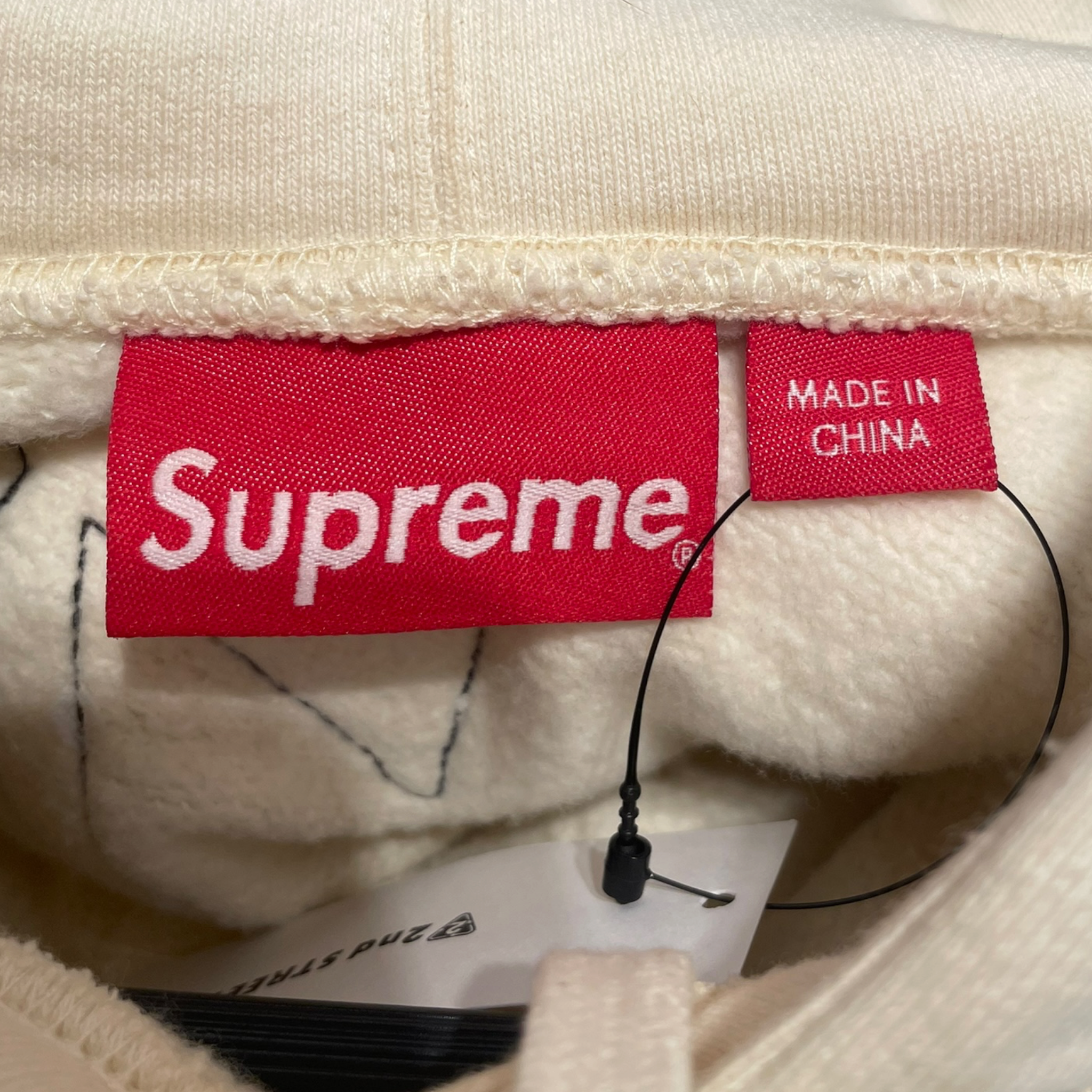 Supreme/Hoodie/XL/Cotton/WHT/Beaded Logo view 3