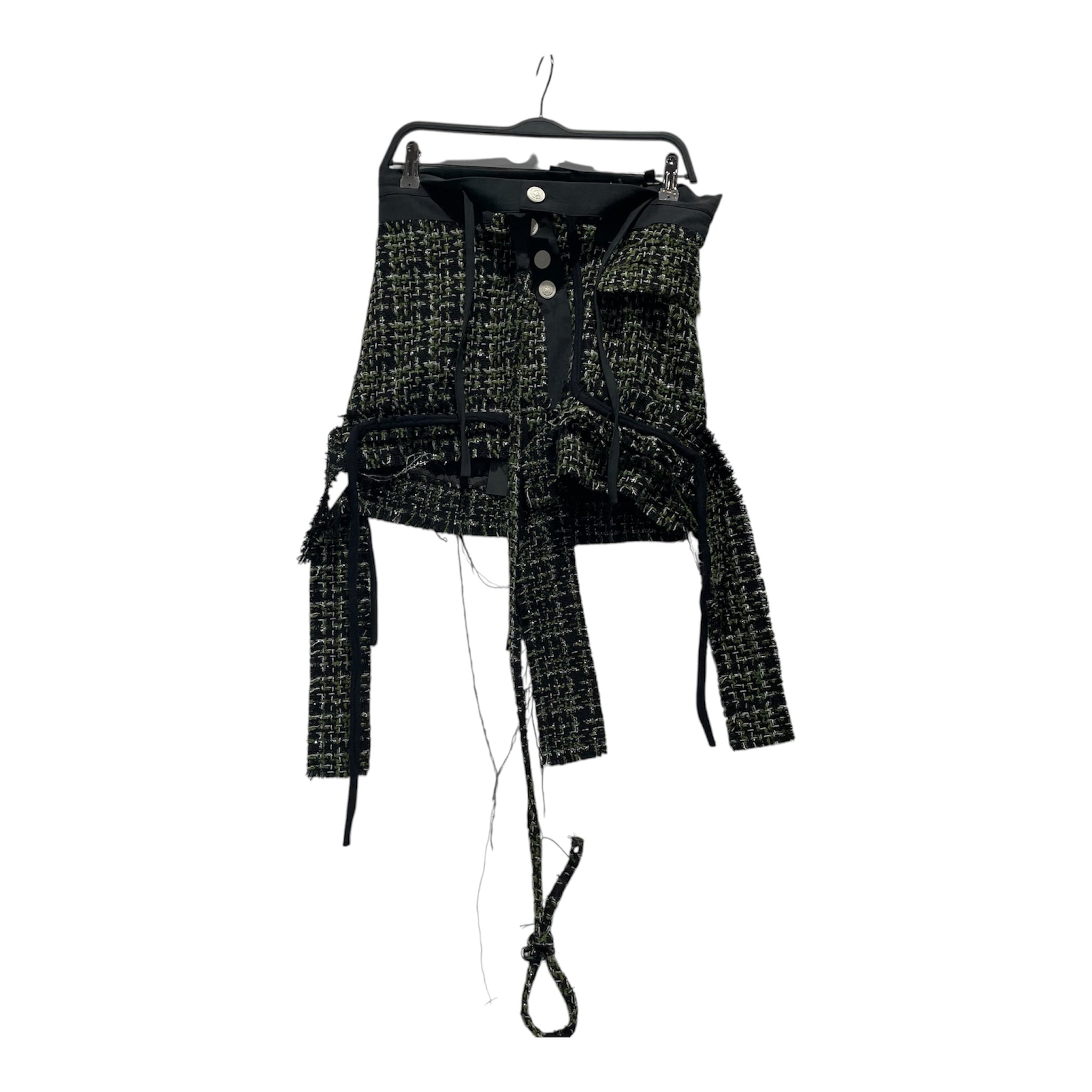 OTTOLINGER/Skirt/M/Plaid/Polyester/GRN/Mini Length/Deconstructed Tweed Mini view 1
