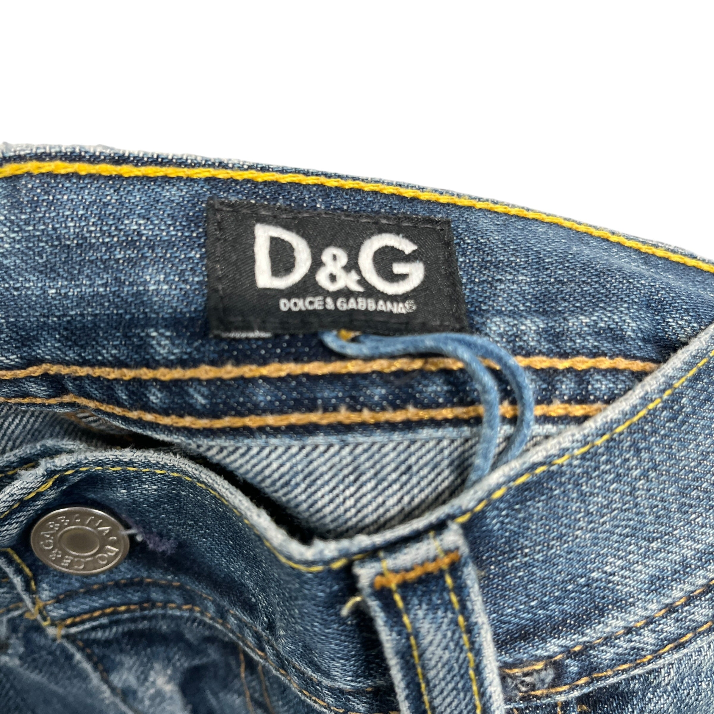 DOLCE&GABBANA/Bootcut Pants/32/Denim/IDG/copper plate back pocket view 3