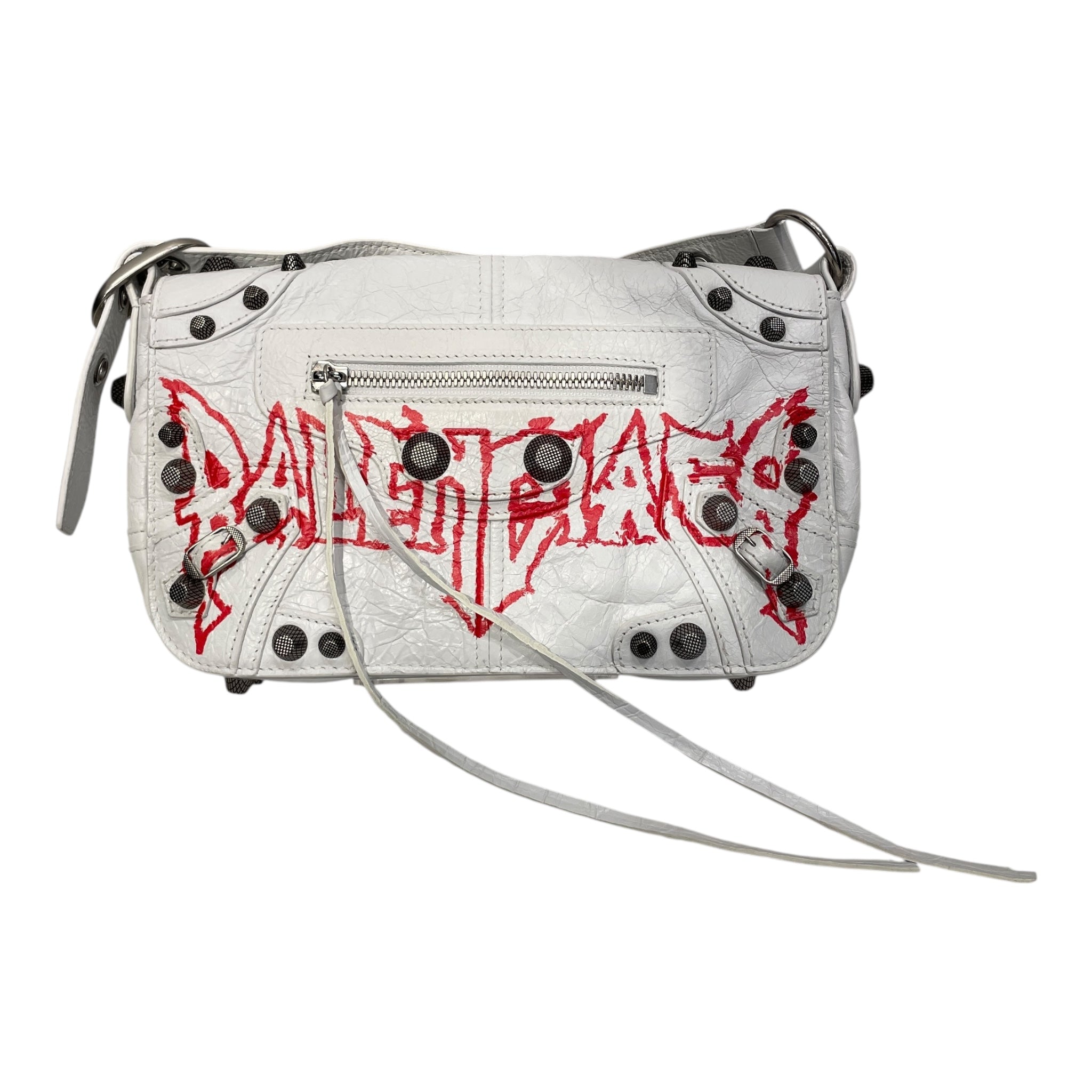 BALENCIAGA/Cross Body Bag/Leather/WHT/LE CAGOLE FLAP SHOULDER BAG view 3