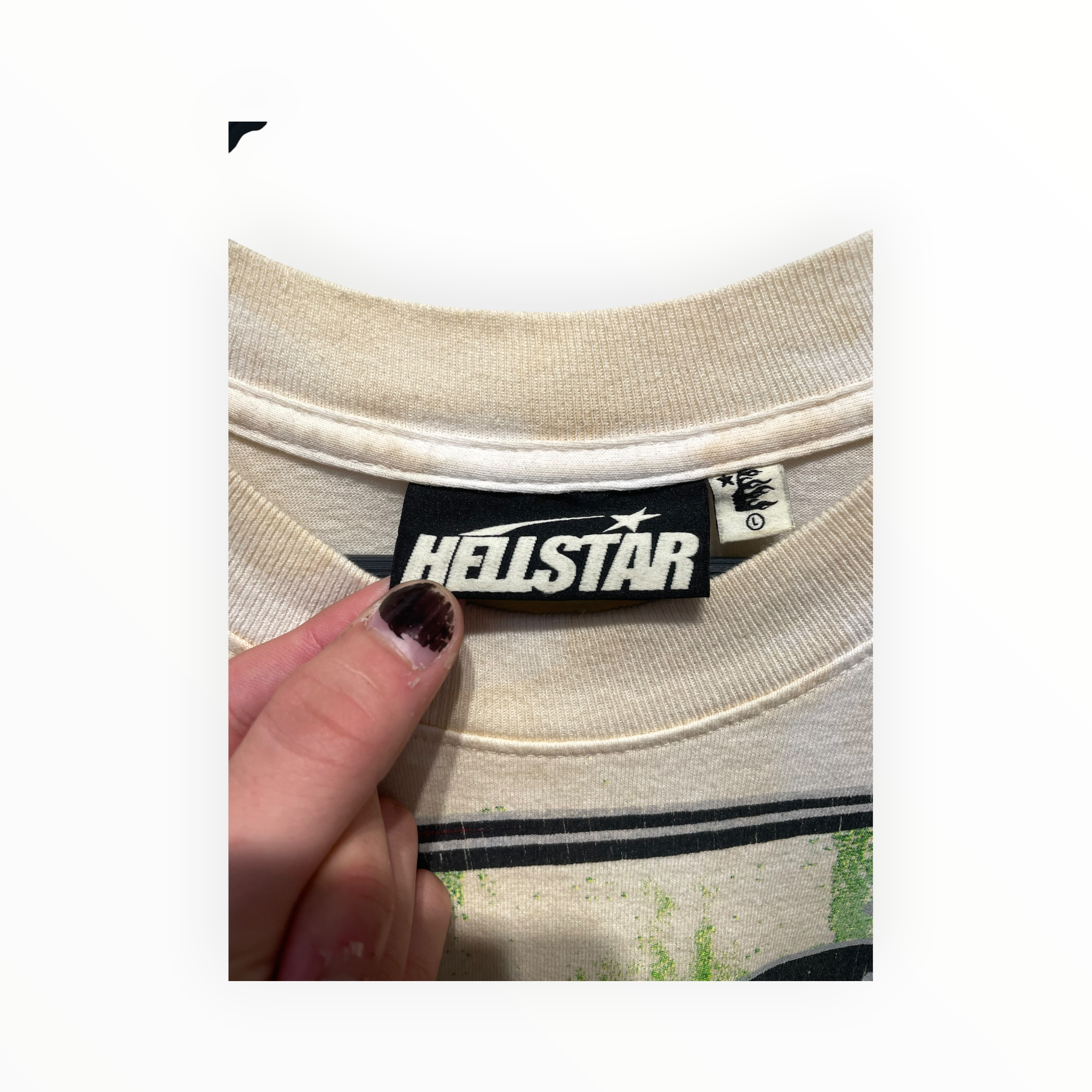 HELLSTAR/T-Shirt/M/Cotton/CRM/Graphic/ view 3
