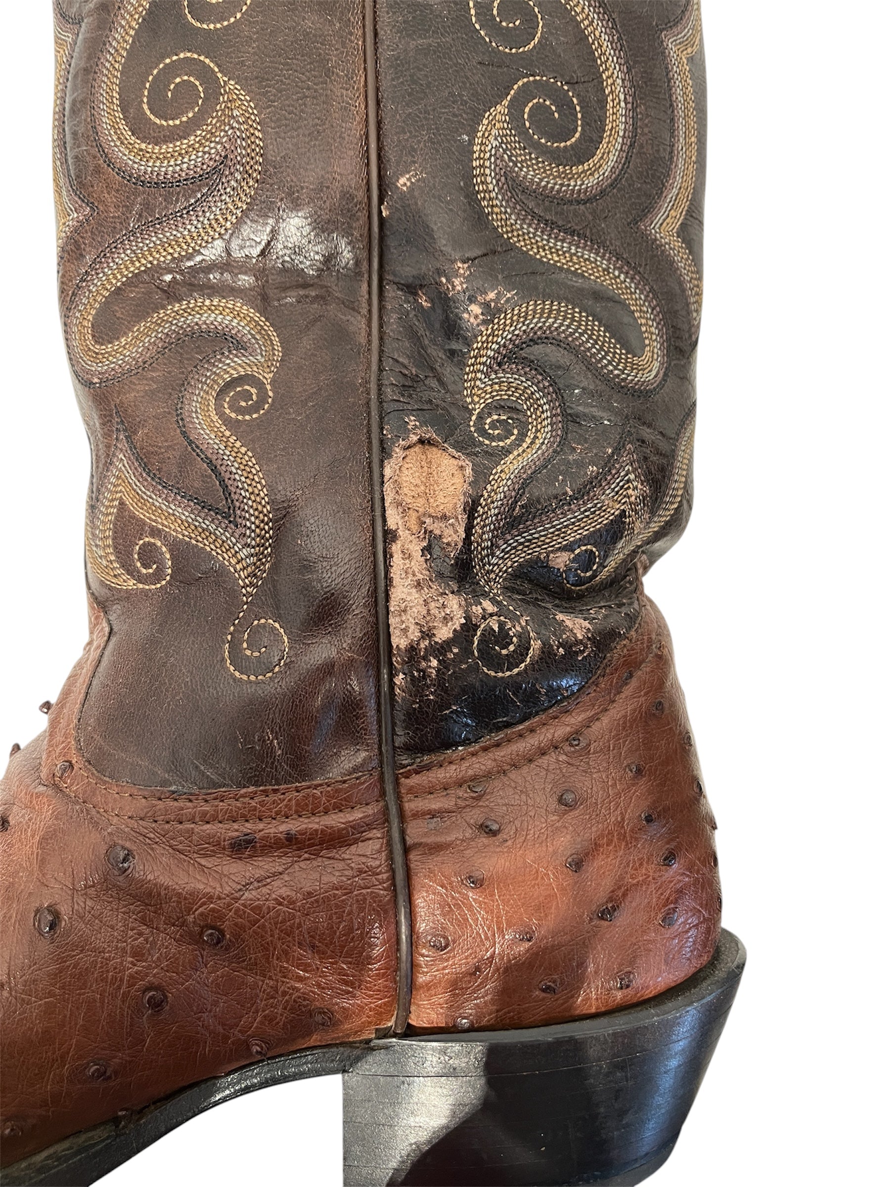 Tony Lama/Cowboy Boots/US 8.5/Animal Pattern/Leather/BRW/ view 5