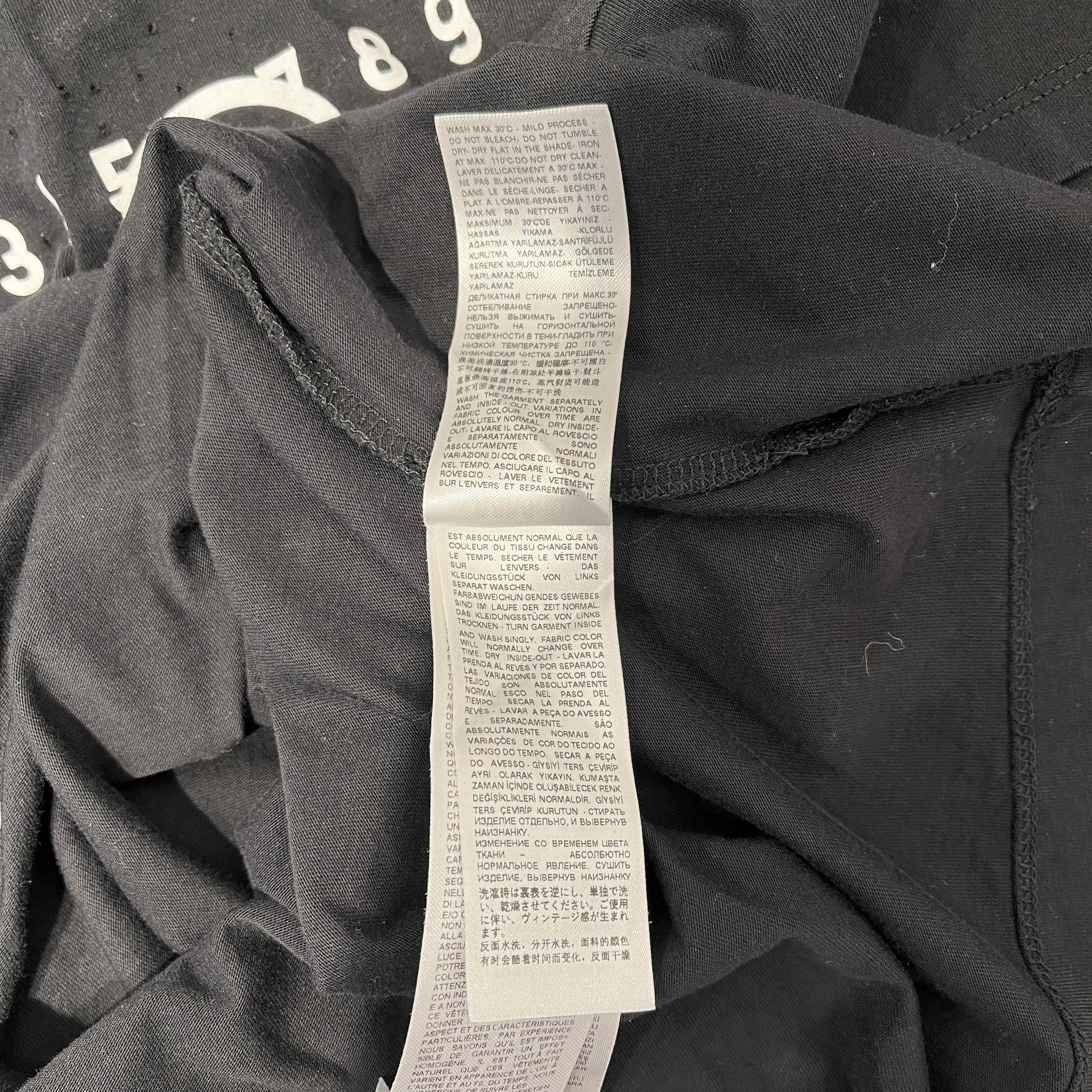 Maison Margiela/T-Shirt/14/Cotton/BLK/6 "numbers" view 5