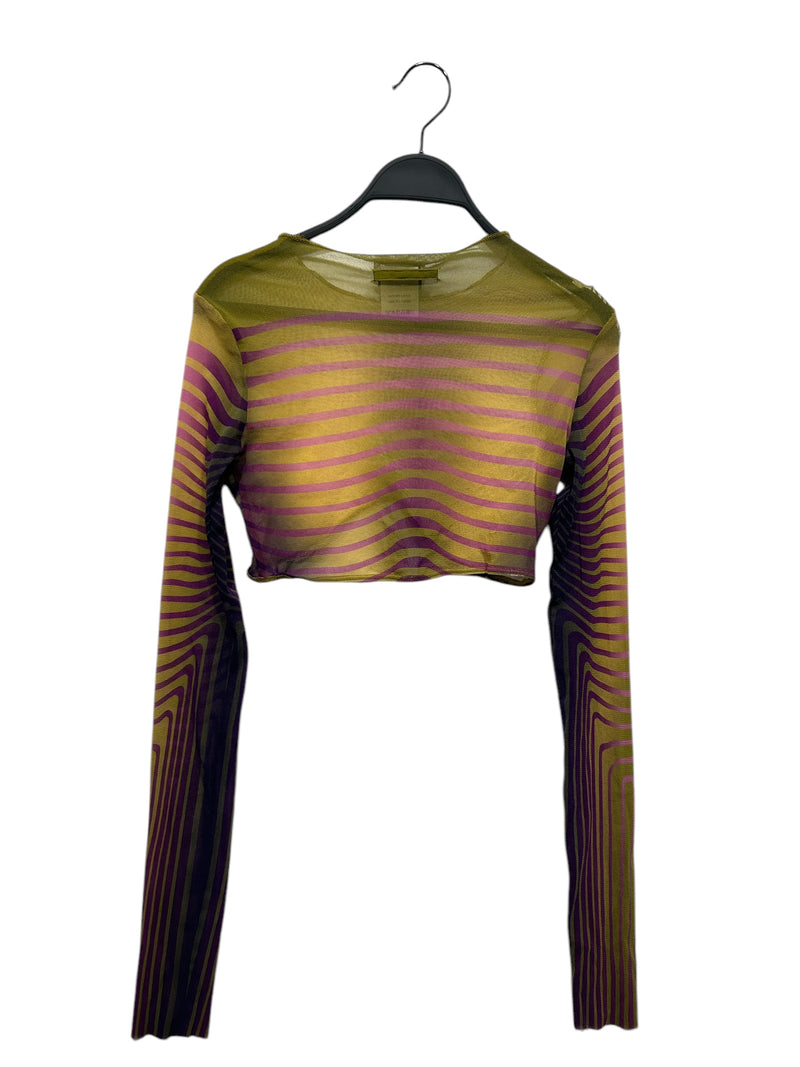 Jean Paul Gaultier/LS T-Shirt/L/Nylon/GRN/