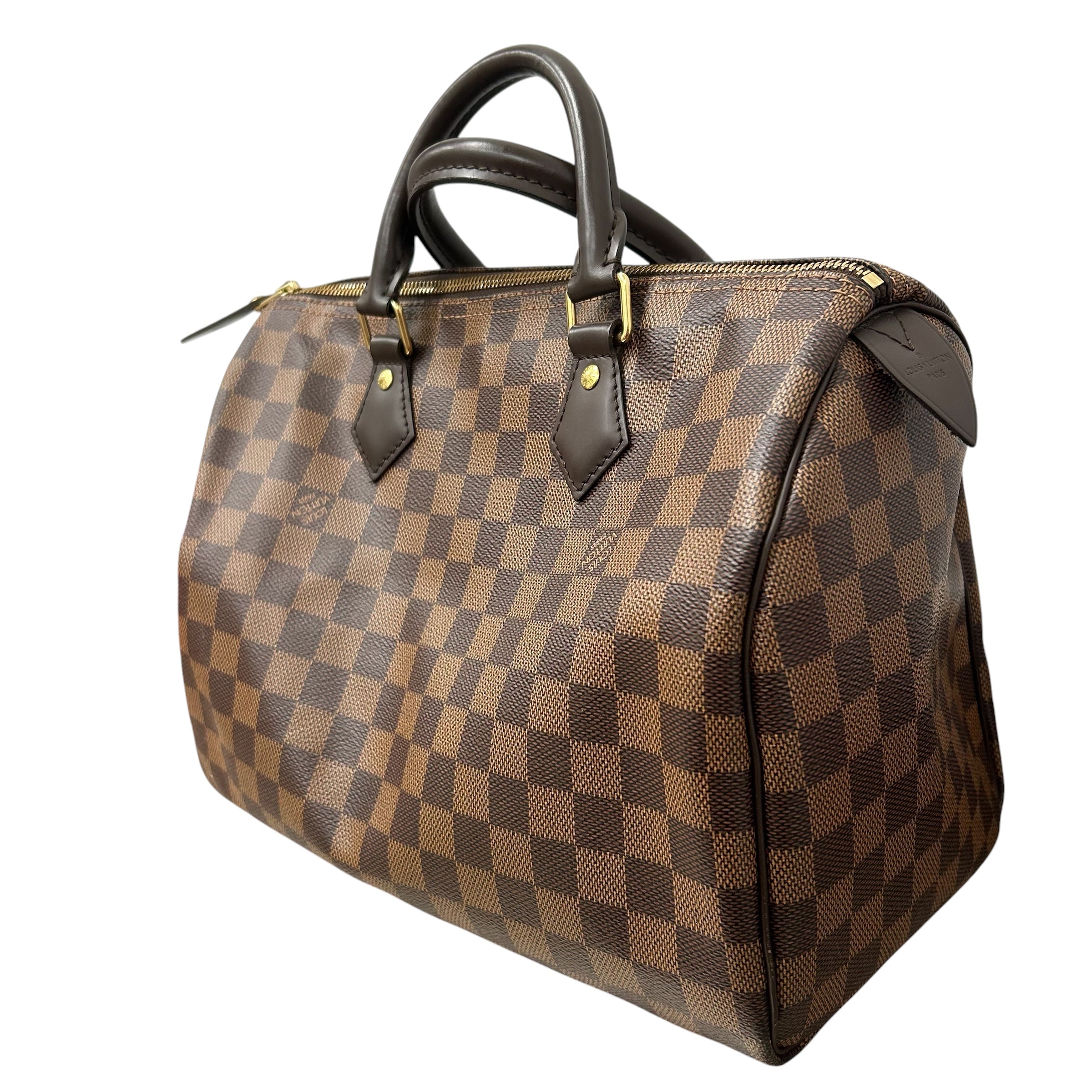 LOUIS VUITTON/Hand Bag/Monogram/Leather/BRW/Damier Speedy view 3