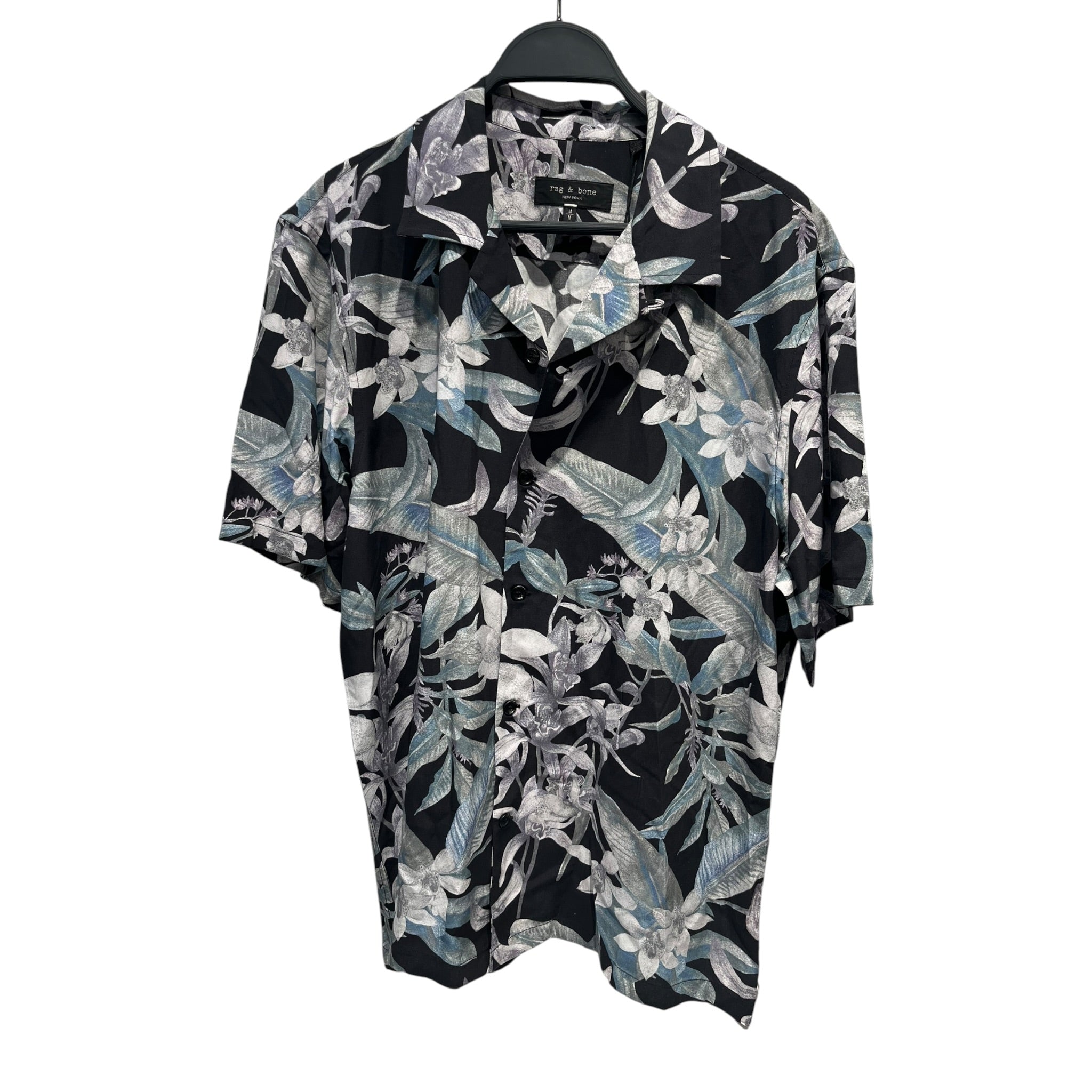 rag & bone/Hawaiian Shirt/XL/WHT/Floral Pattern/blu view 1