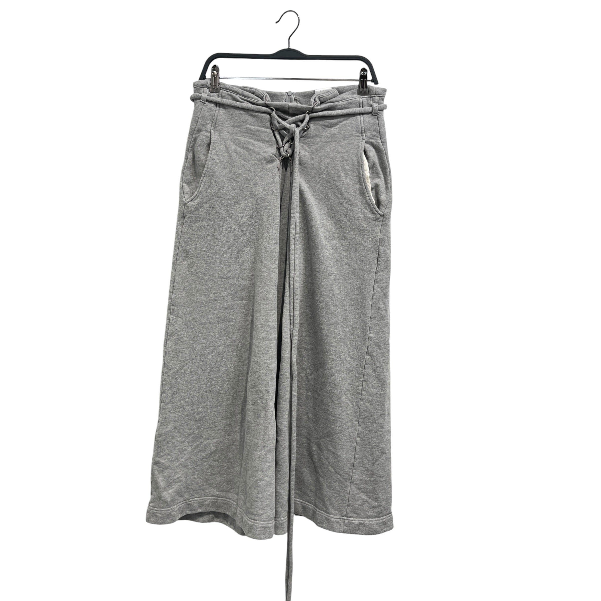 MIHARA YASUHIRO/Bootcut Pants/38/Cotton/GRY/lace up sweats view 1