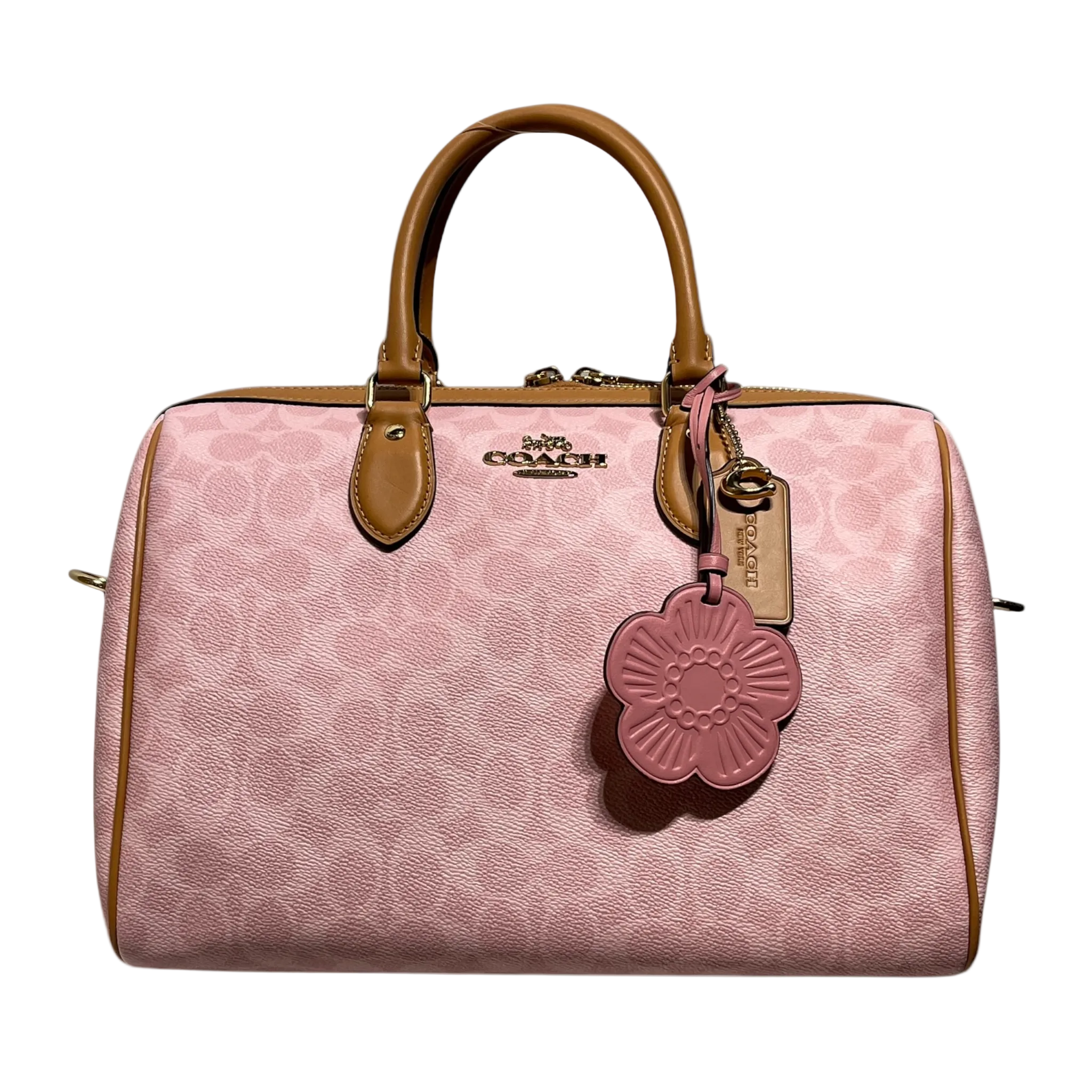 COACH/Hand Bag/Cotton/PNK/pink monogram rowan view 1