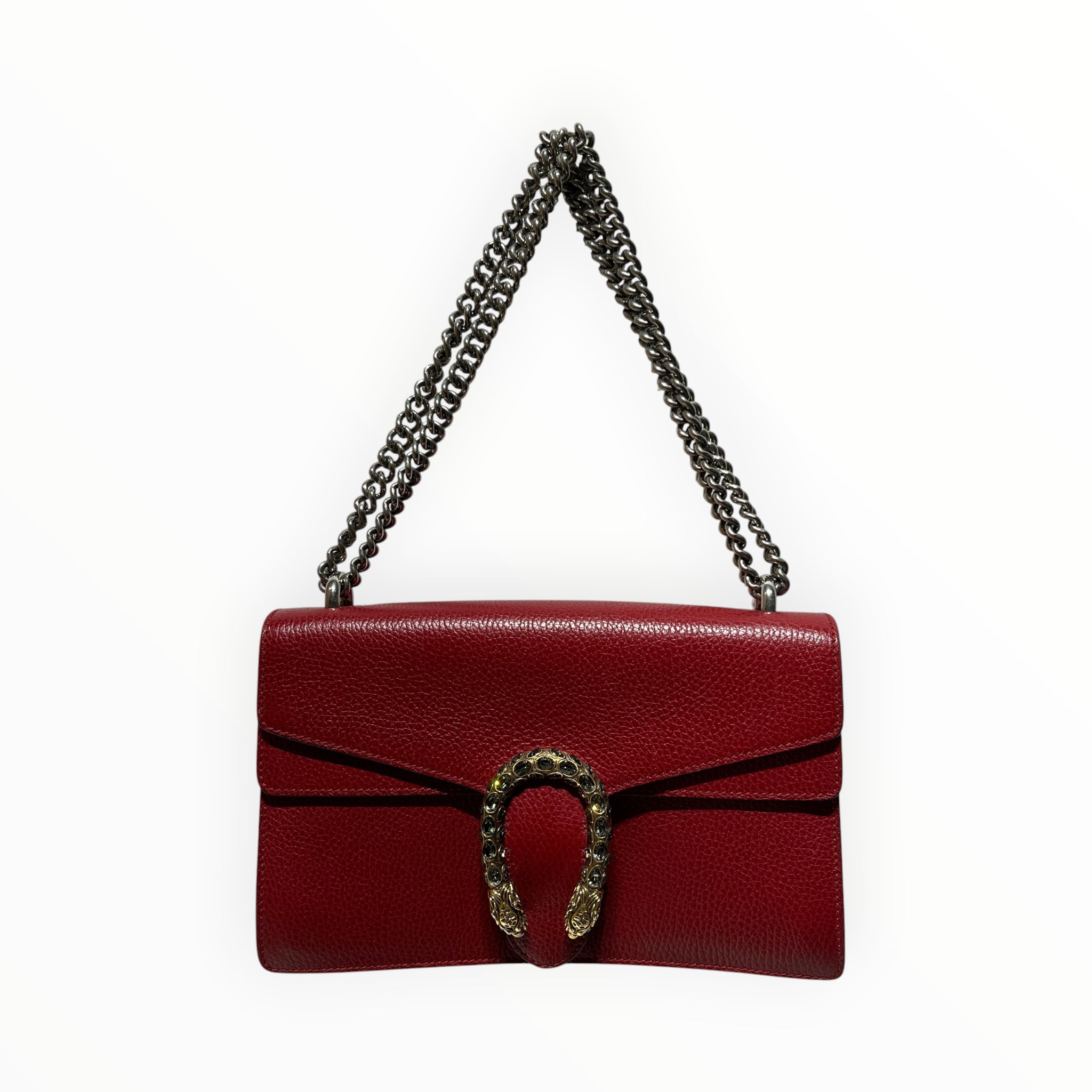 GUCCI/Cross Body Bag/Leather/RED/Crystal Dionysus view 1