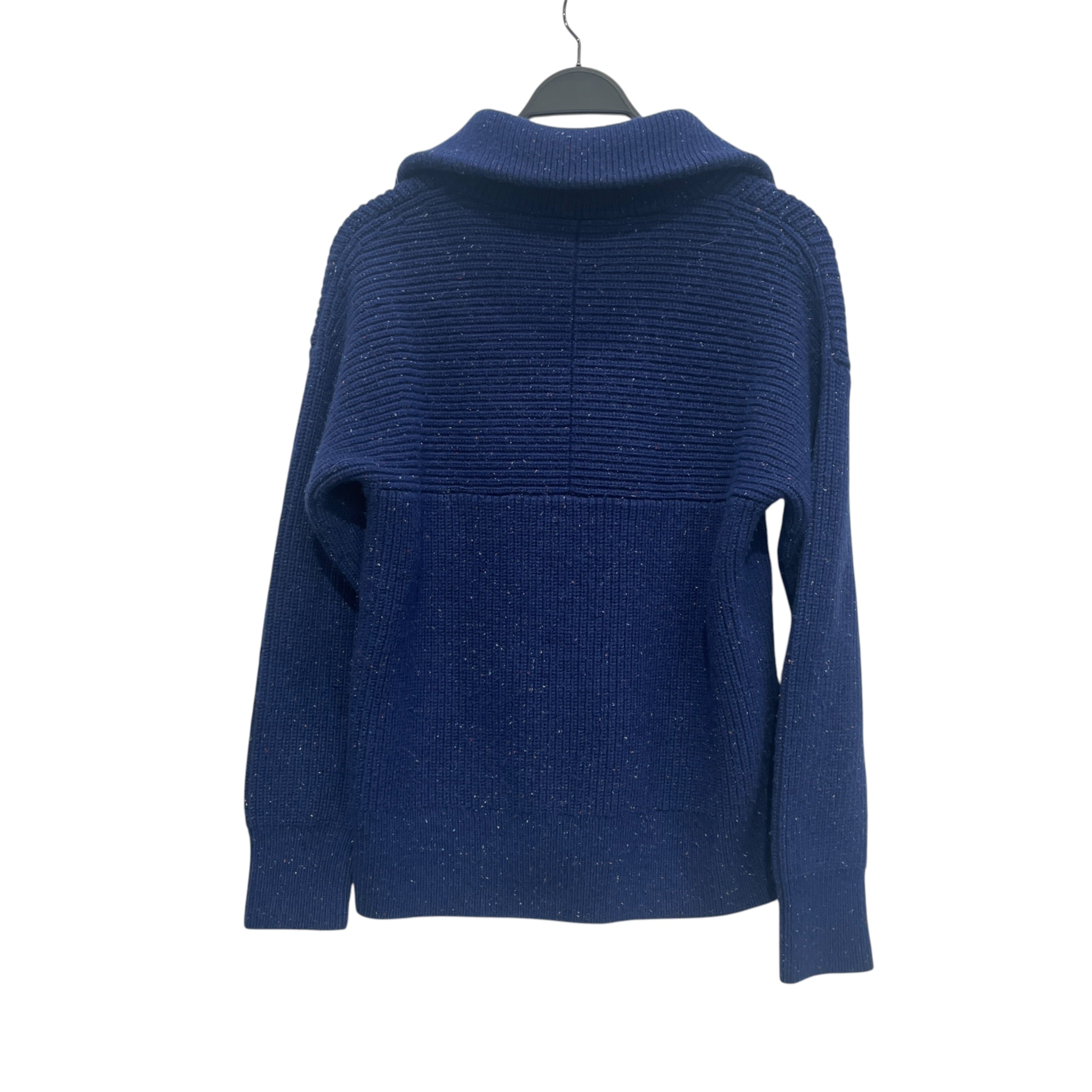 BURBERRY LONDON/Heavy Sweater/S/Wool/BLU/EMBLEM BTM R CORNER 1/4 ZIP view 2