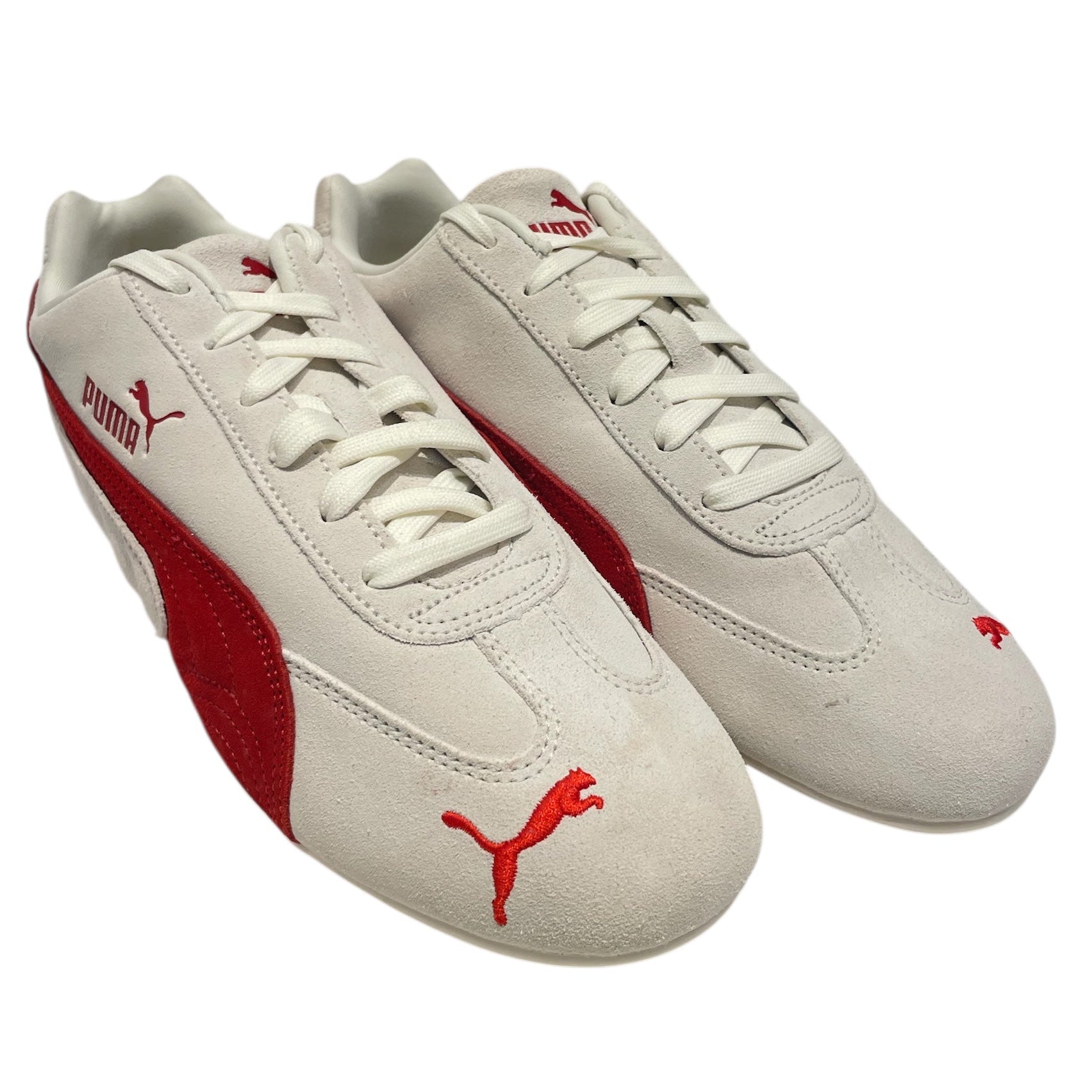 PUMA/Low-Sneakers/US 9.5/Suede/WHT/speedcat og view 1