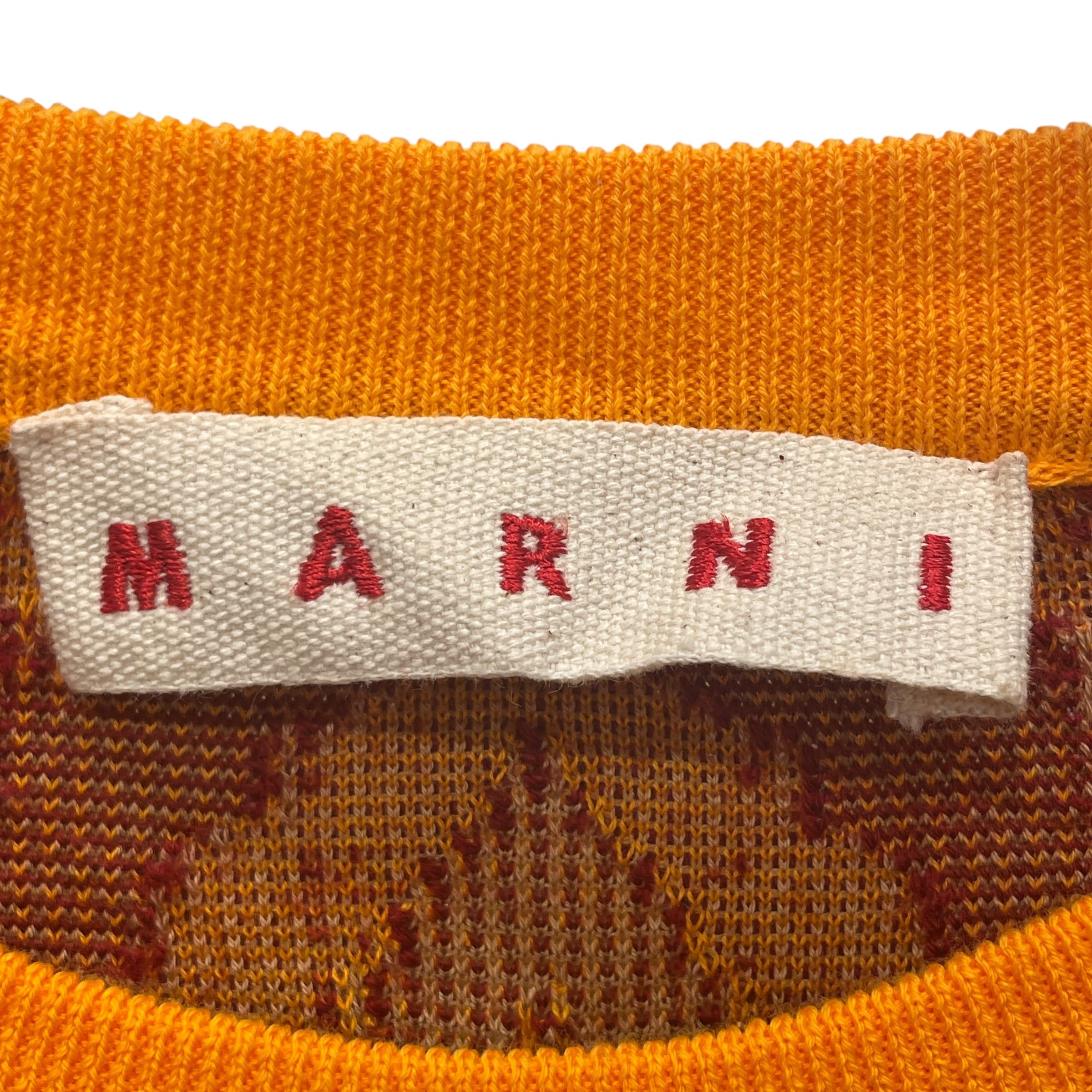 MARNI/T-Shirt/42/Cotton/MLT/All Over Print/SPIRAL-ORANGE/RED/BROWN view 3