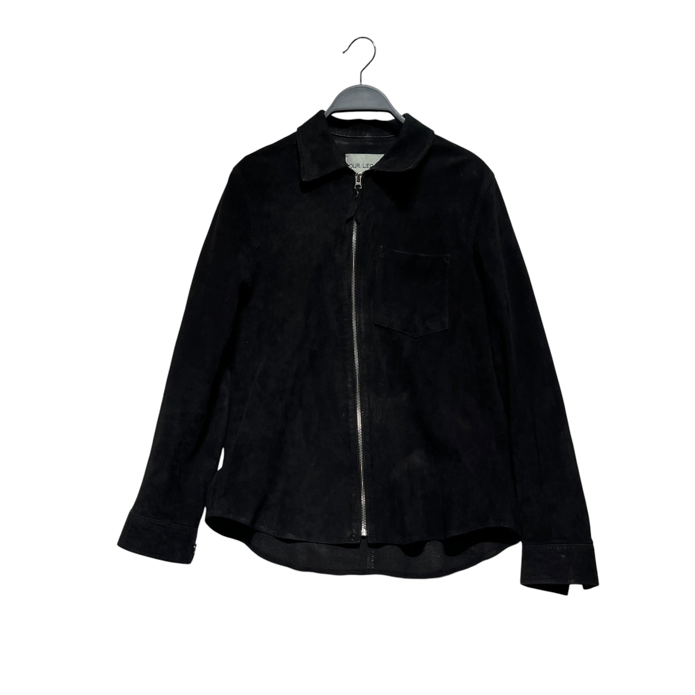 OUR LEGACY/LS Shirt/46/Suede/BLK/ZIP UP view 1