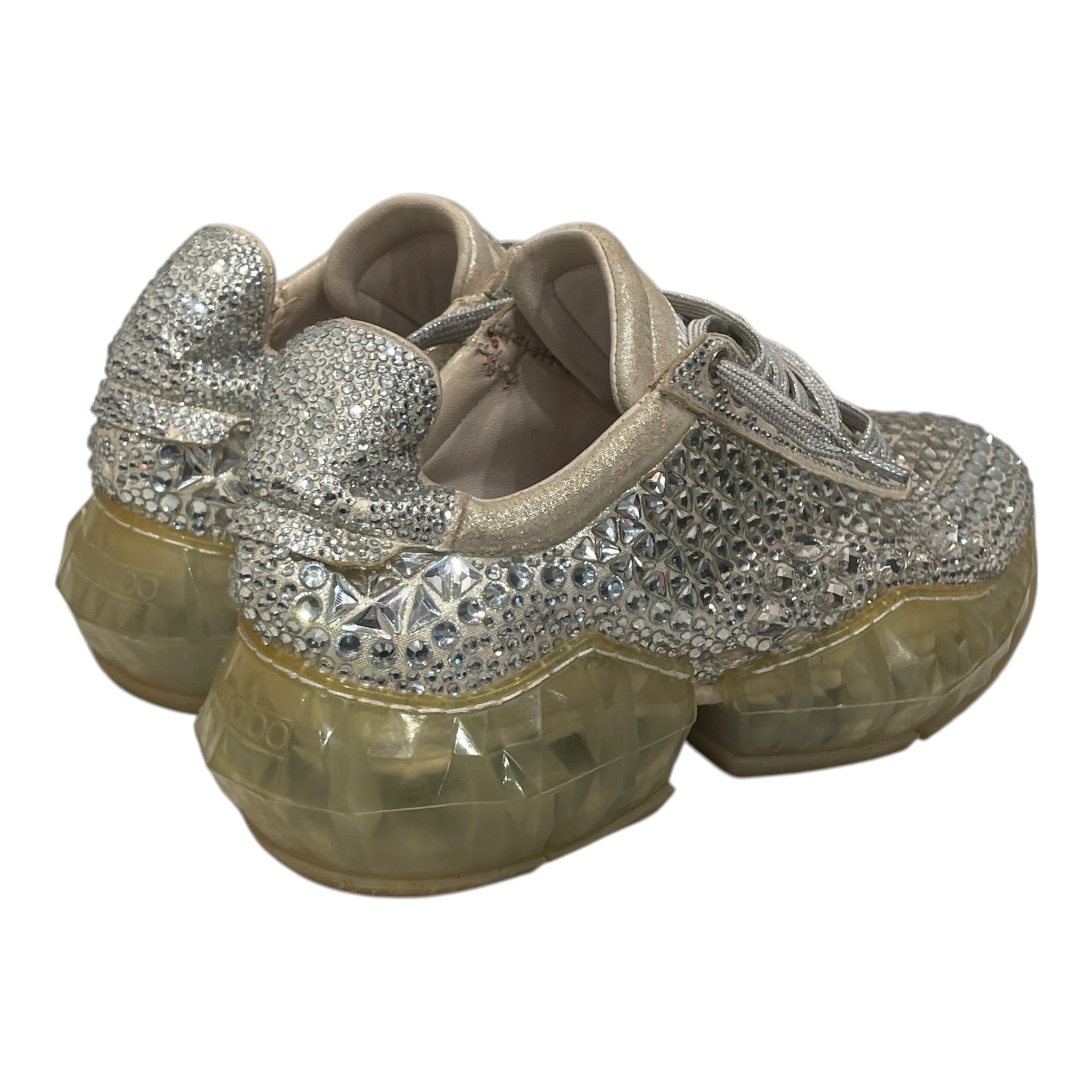 JIMMY CHOO/Low-Sneakers/EU 37/Acrylic/SLV/CRYSTAL JIMMY CHOO SNEAKER view 2