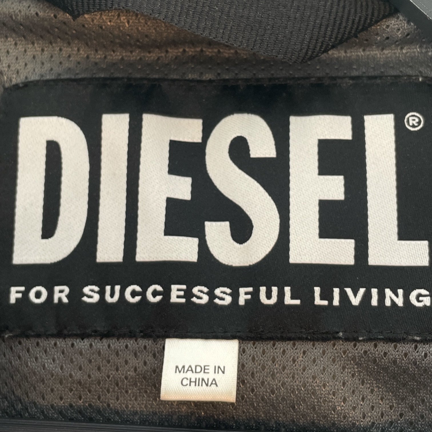 DIESEL/Windbreaker/L/Polyester/GRY/J-HIVES\YEL TRIM view 3