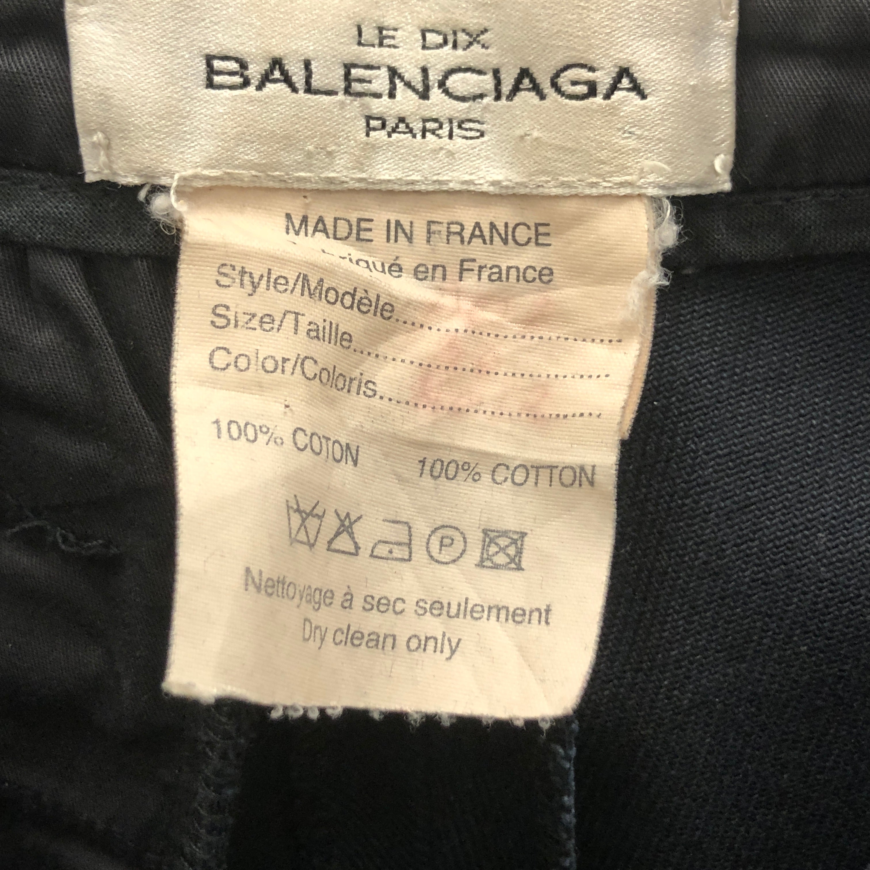 BALENCIAGA/Bootcut Pants/29/Cotton/NVY/Le Dix Tapered Pant view 3