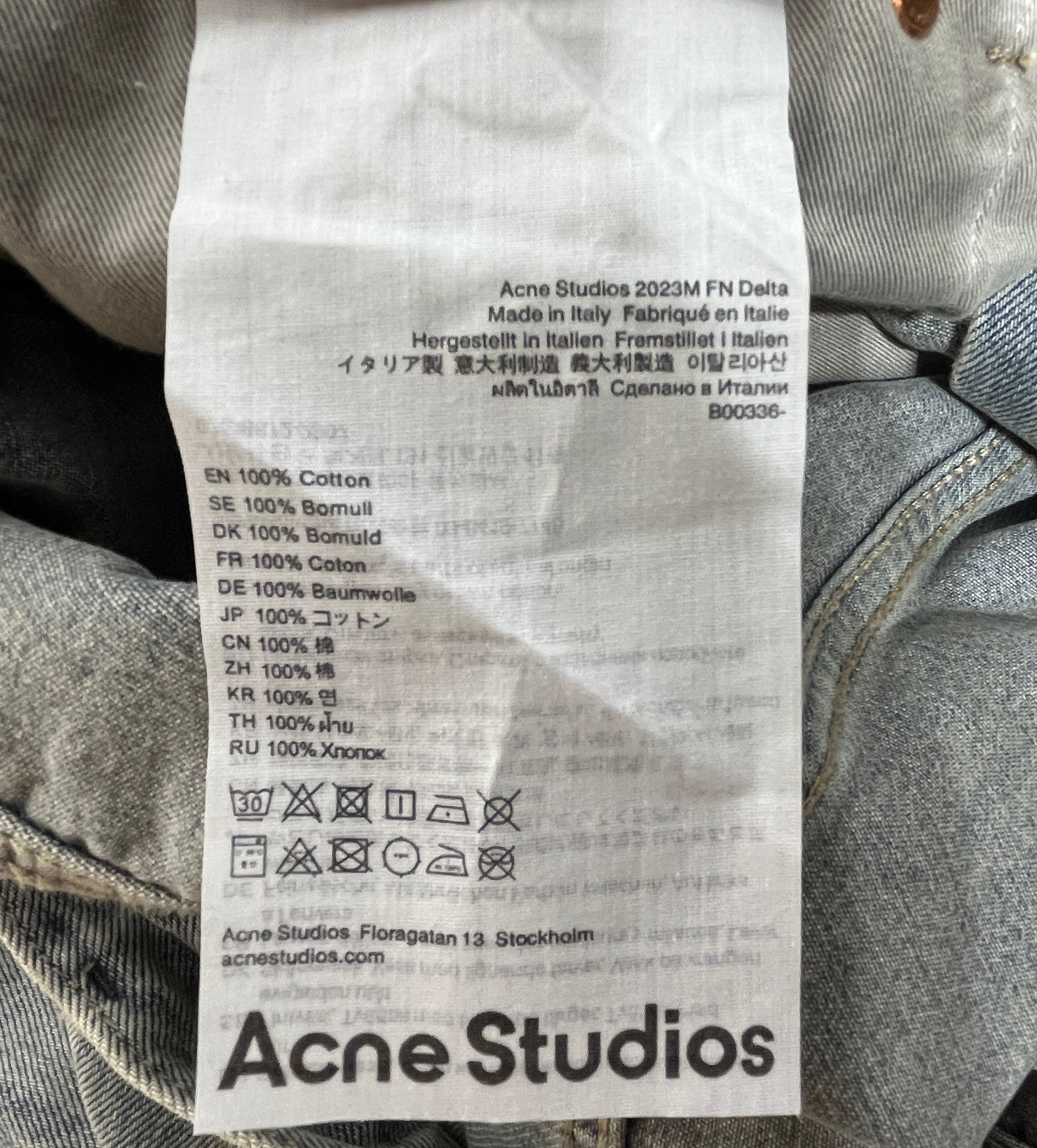 Acne Studios/Pants/46/Denim/IDG/2023M FN DELTA view 4
