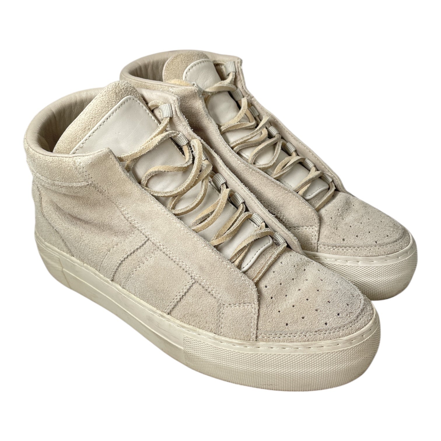 Helmut Lang/Hi-Sneakers/EU 36.5/Suede/BEG/CONCEALED LACES STITCH SOLE view 1