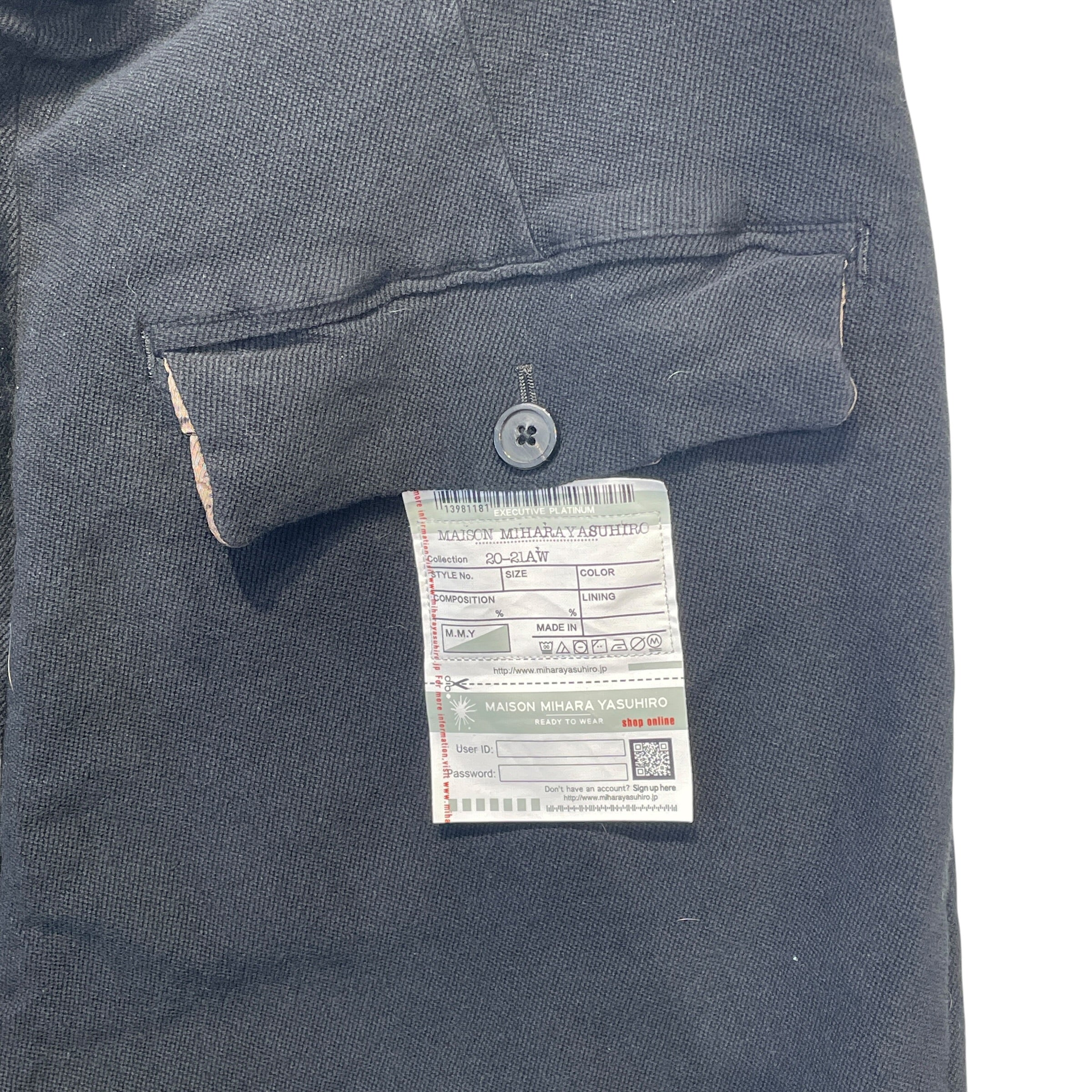 MIHARA YASUHIRO/Pants/48/Cotton/BLK/ view 4