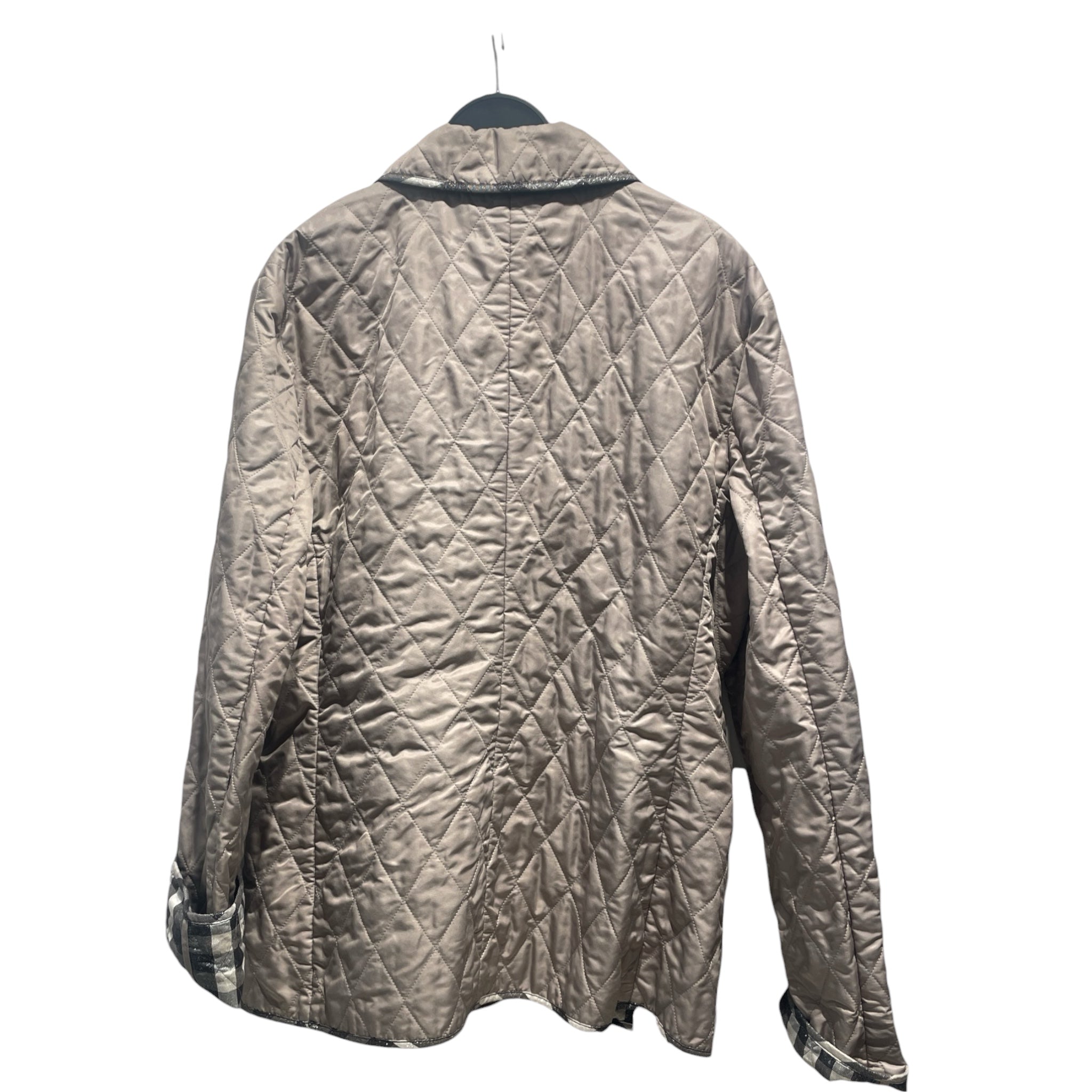 BURBERRY LONDON/Quilted Jkt/L/Nylon/CRM/Sparkly Interior Quilted Jkt view 2