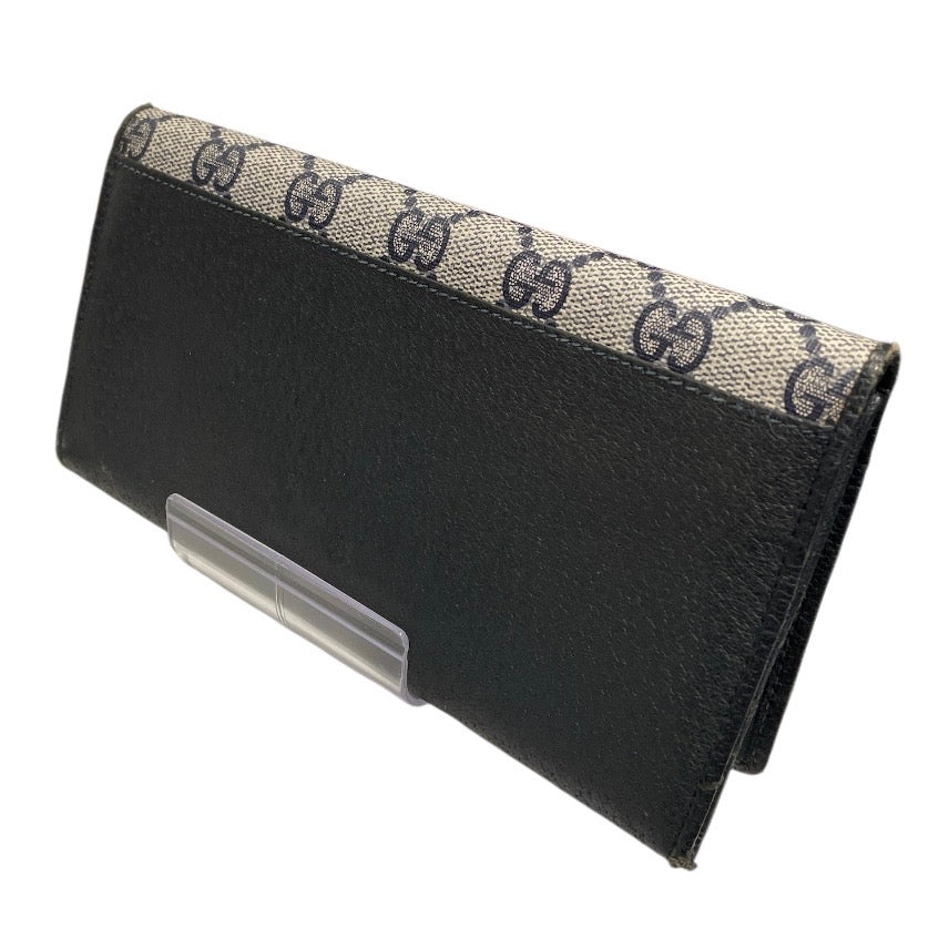 GUCCI/Bifold Wallet/Monogram/Leather/NVY/ view 2