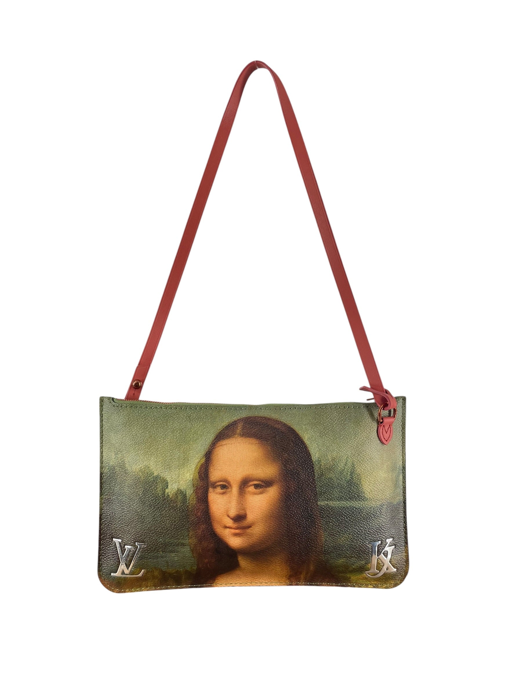 LOUIS VUITTON/Pouch/All Over Print/Leather/GRN/MONA LISA JEFF KOONS 2017 LIMI view 1