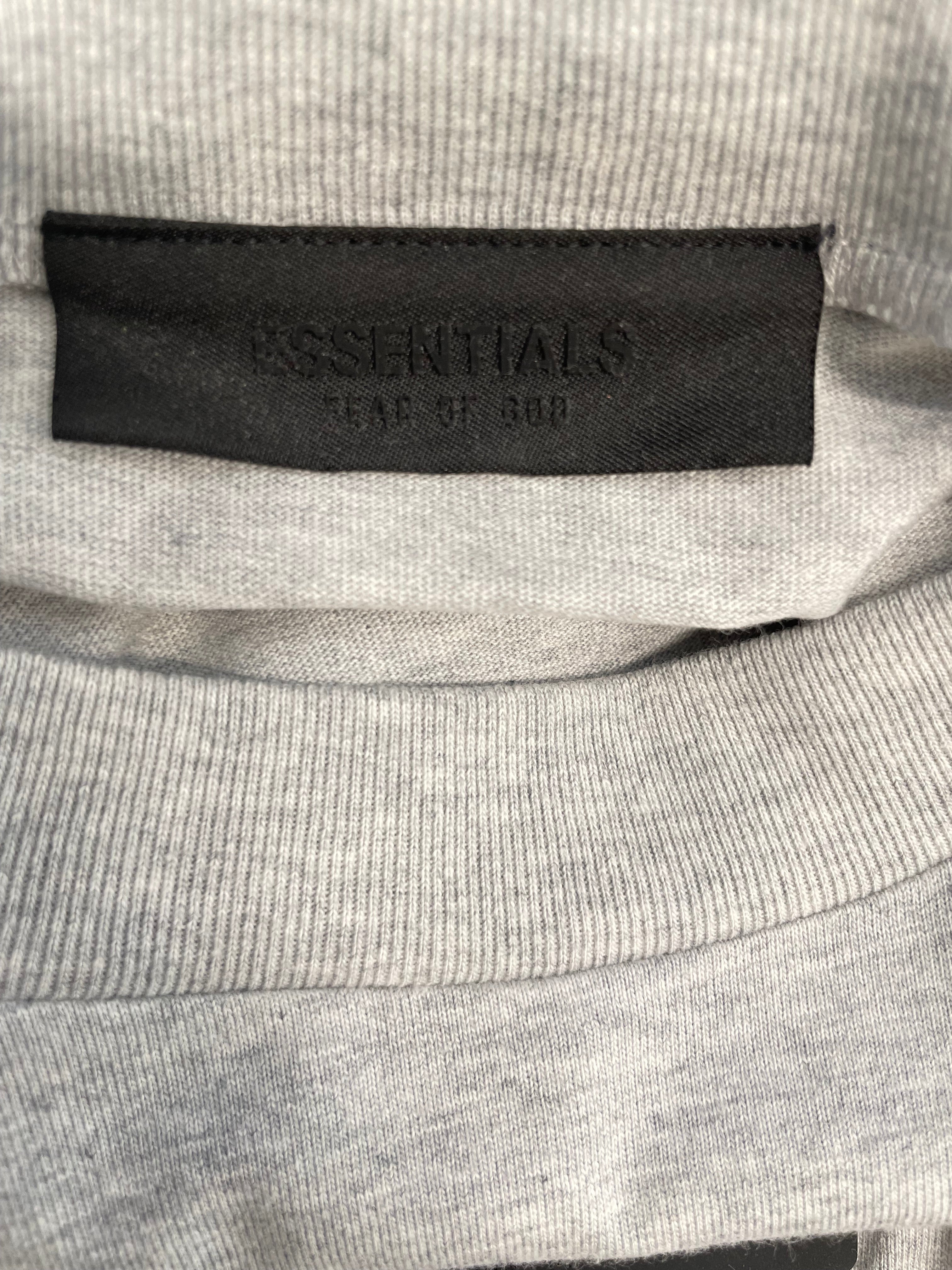 ESSENTIALS/LS T-Shirt/XL/Cotton/GRY/silcone logo view 3