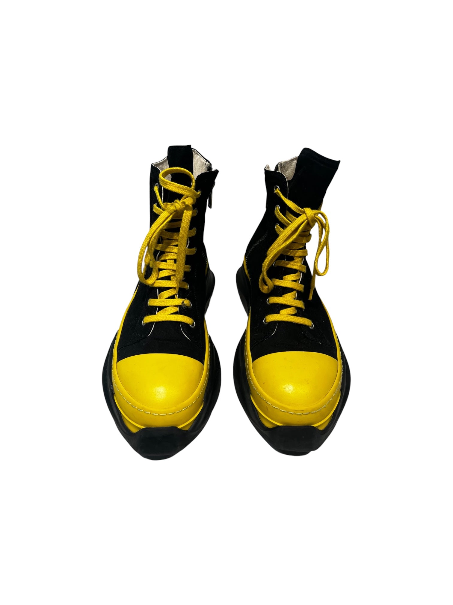 RICK OWENS DRKSHDW/Hi-Sneakers/EU 42/Cotton/BLK/Abstract Ramone view 1