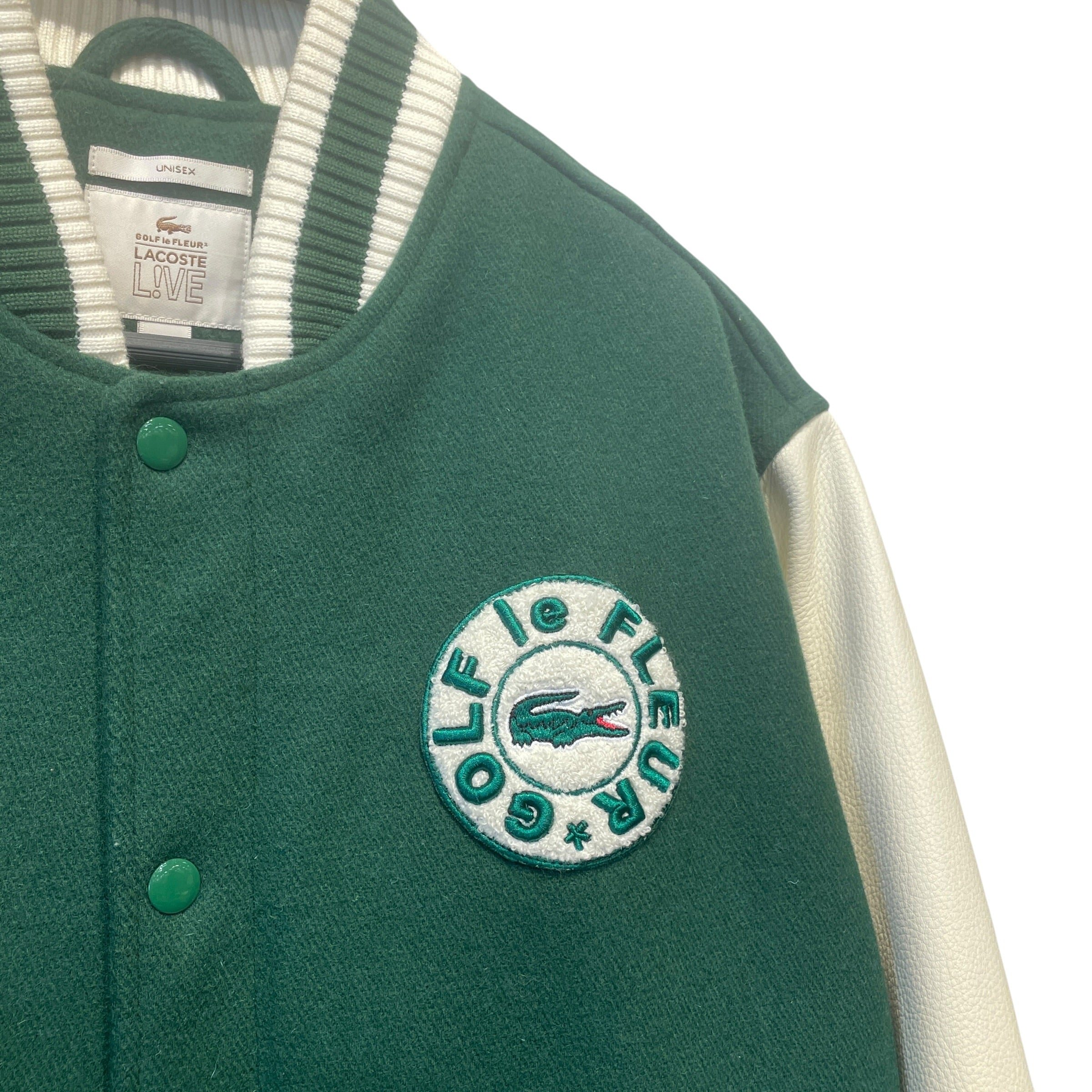 LACOSTE/Golf Le Fleur(Le Fleur)/Jacket/L/Wool/GRN/VARISTY JACKET view 4