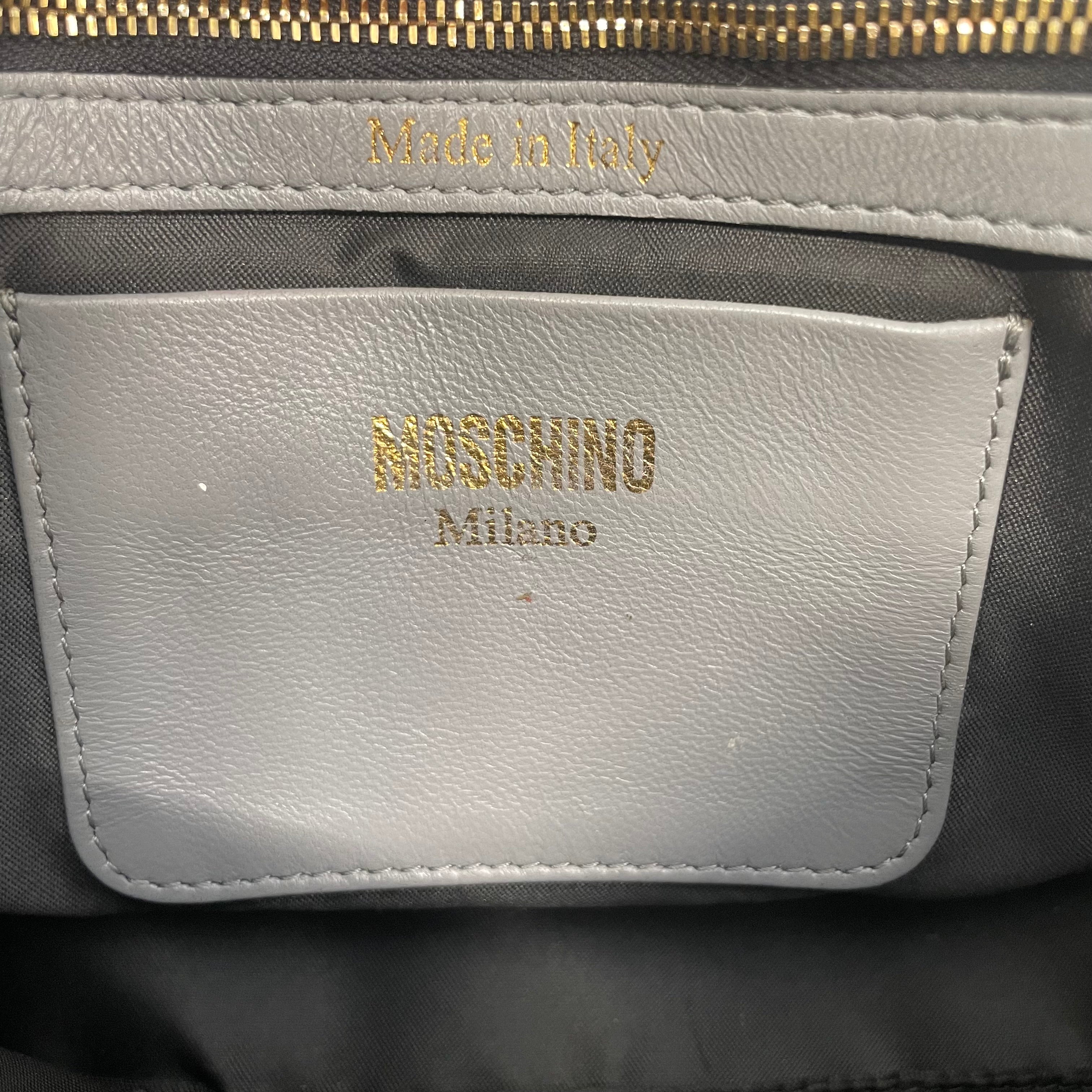 MOSCHINO/Cross Body Bag/Leather/GRY/BIKER LEATHER JKT BAG view 3