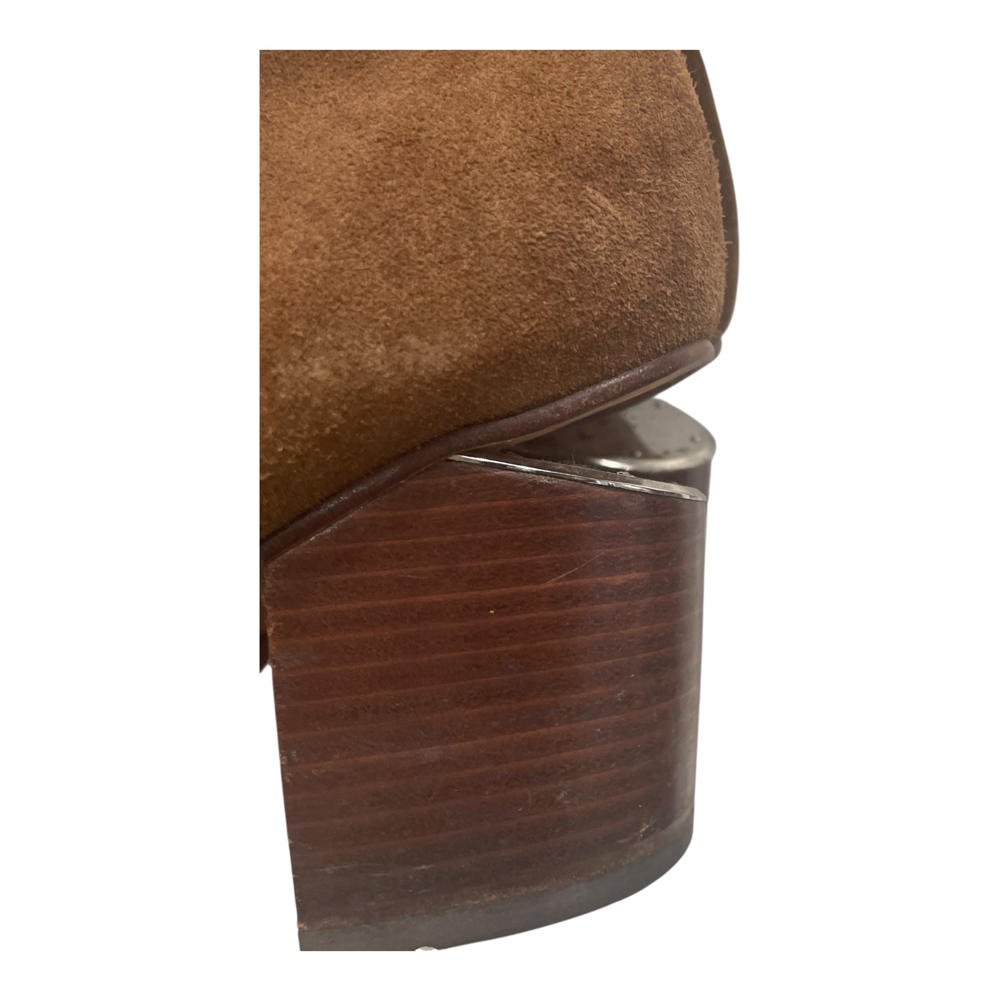 Alexander Wang/Ankle Boots/EU 36.5/Suede/BRW/HEEL CUTOUT SUEDE BOOT view 4
