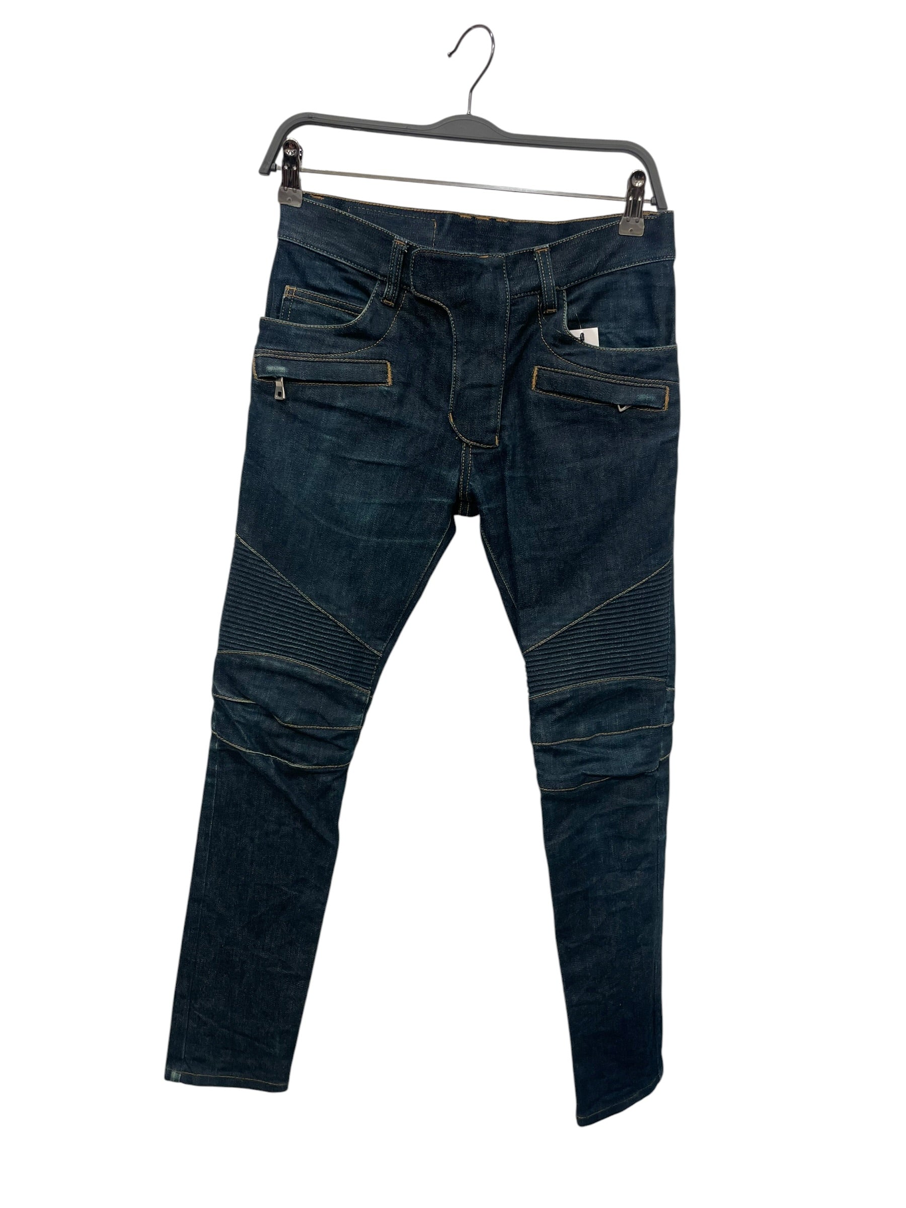 BALMAIN/Skinny Pants/27/Cotton/IDG/POHT551D204 view 1
