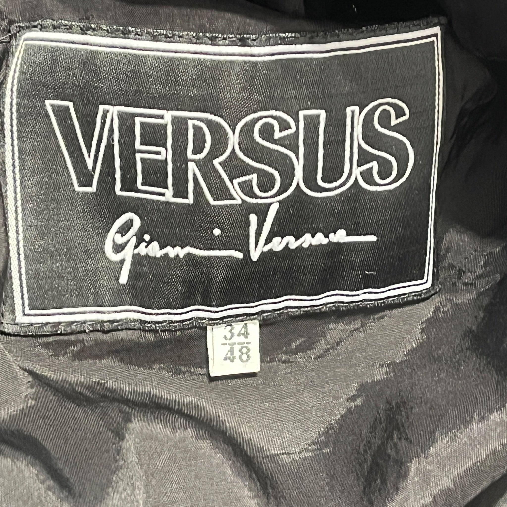 VERSUS VERSACE/Jacket/34/Polyester/BLK/LION EMBLEM ZIPPER/CANVAS view 3