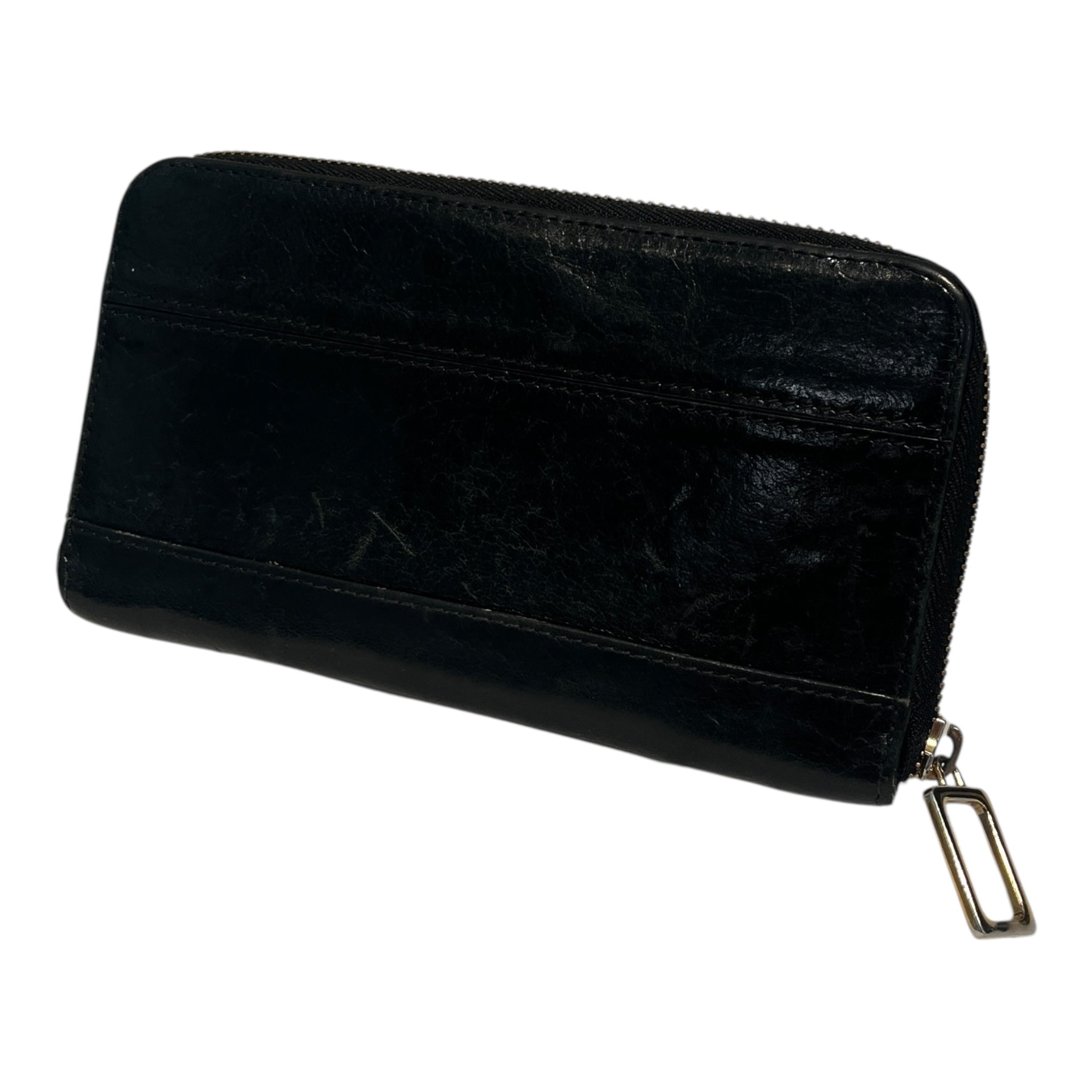 Chloe/Long Wallet/Leather/BLK/BROWN LEATHER PATCH view 2