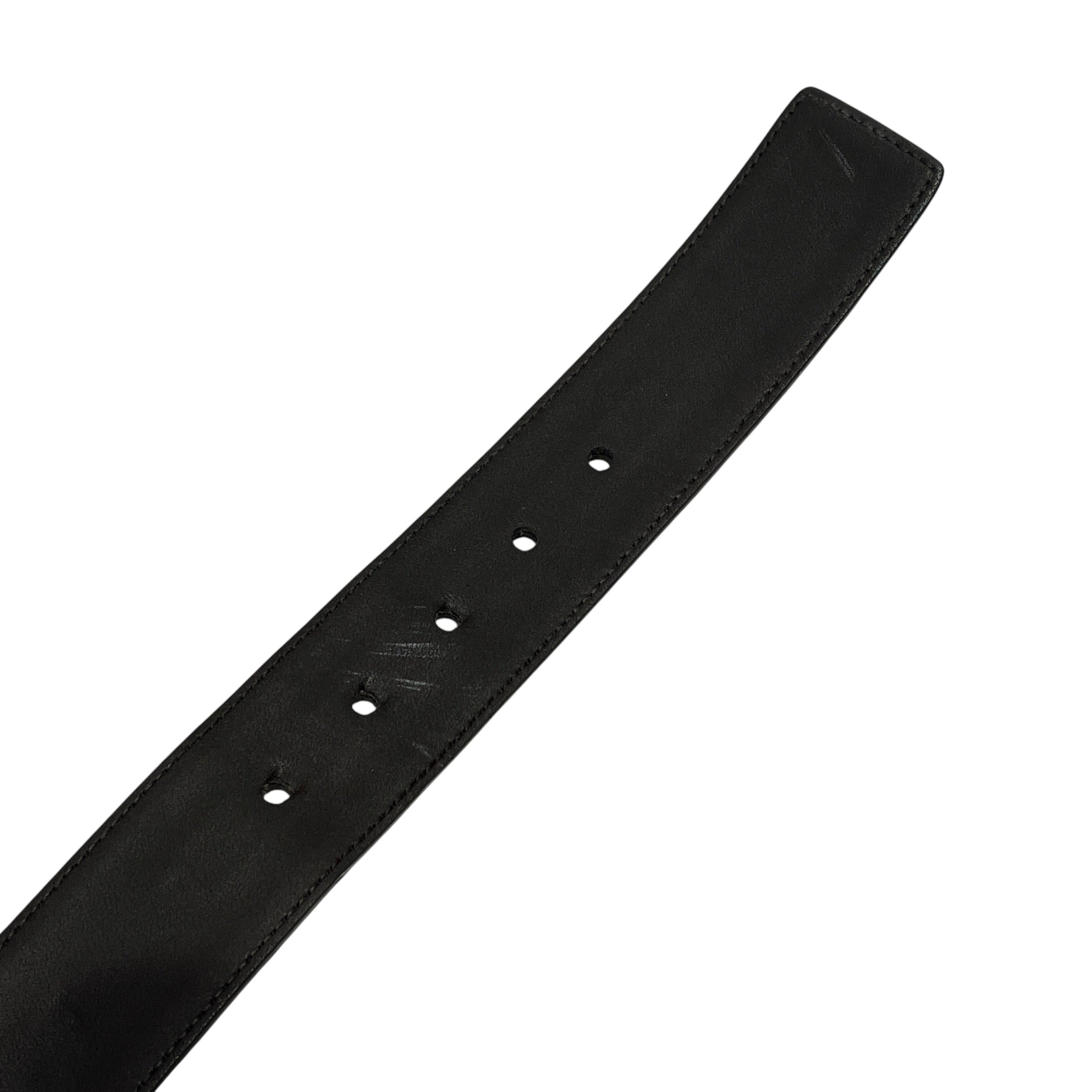 GUCCI/Belt/Monogram/Leather/BRW/M's/GG canvas /rectangle buckle view 4