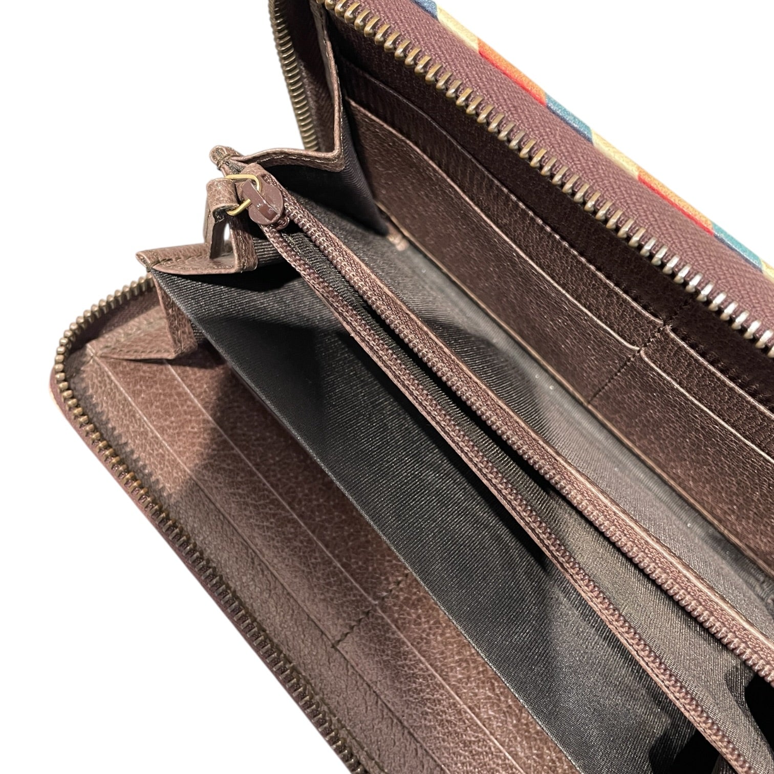 GUCCI/Trifold Wallet/Monogram/Leather/KHK/M's/GUCCI CG SUPREME COURIER LONG view 3